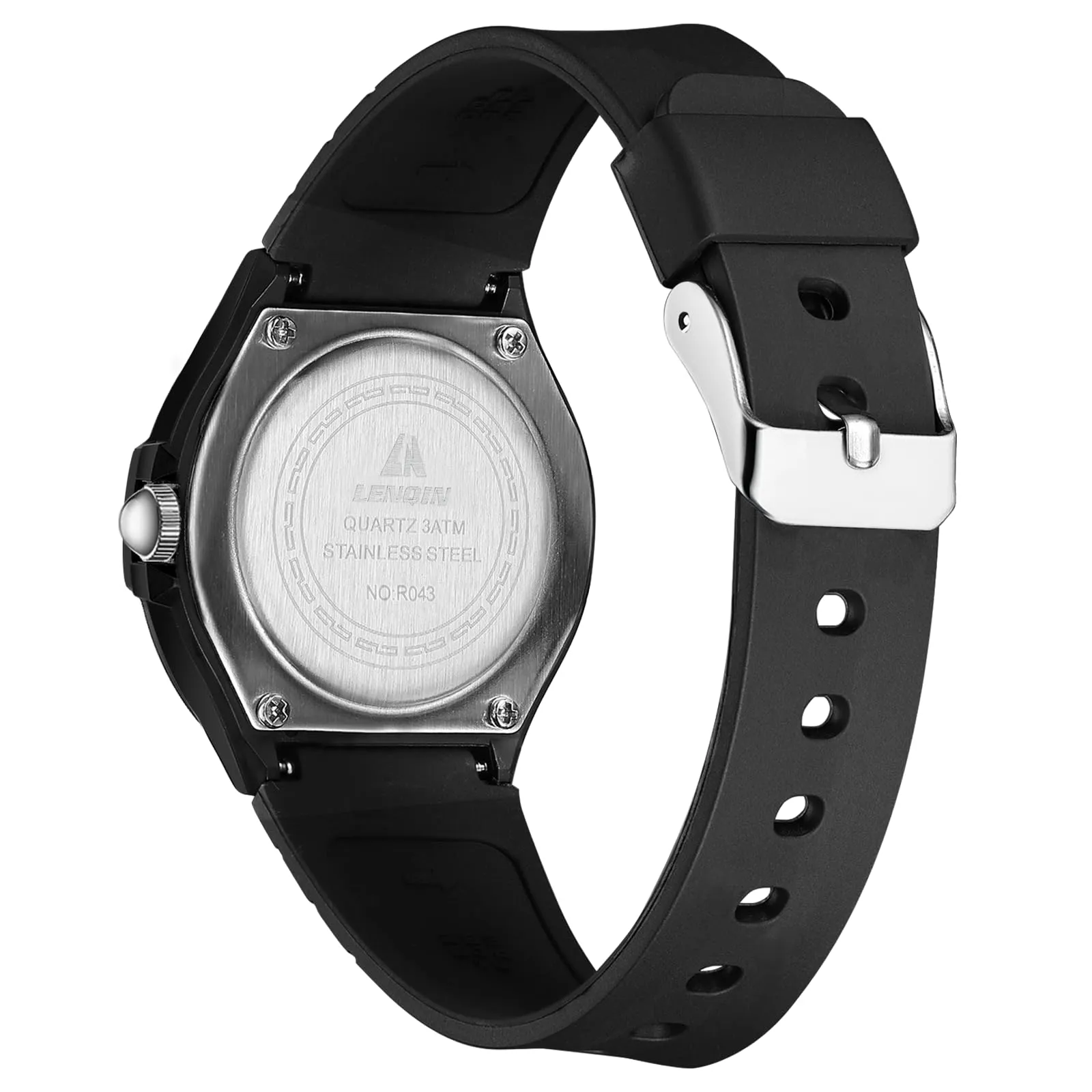 LN LENQIN Orologio da uomo al quarzo analogico, impermeabile 30 metri, con cinturino in silicone alla moda orologi uomo - immagine 2