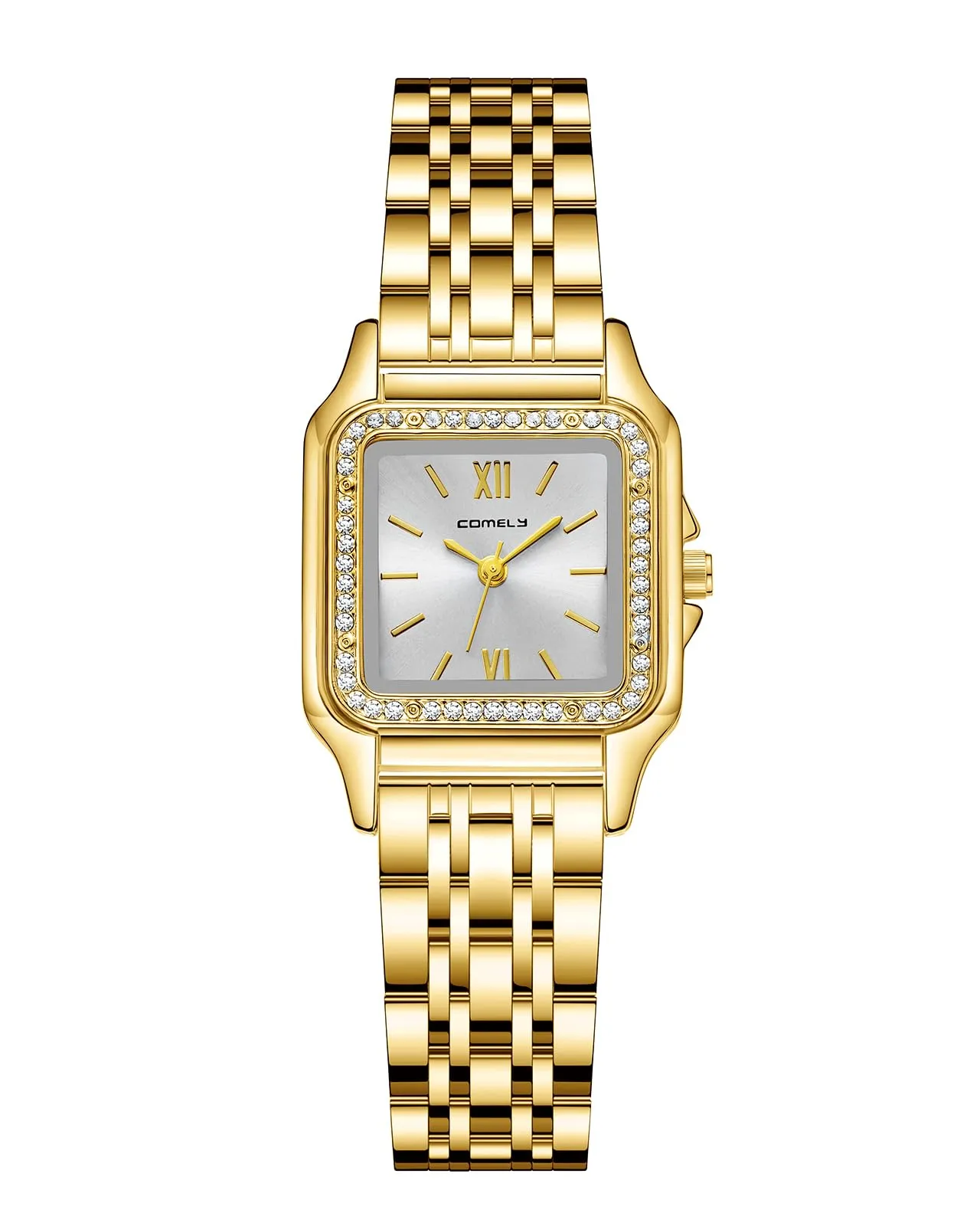 CIVO Orologio da Donna Oro Elegante: Rettangolare Orologi da Polso Acciaio Inossidabile Cinturino - Orologio Quarzo Analogico Regalo - immagine 1