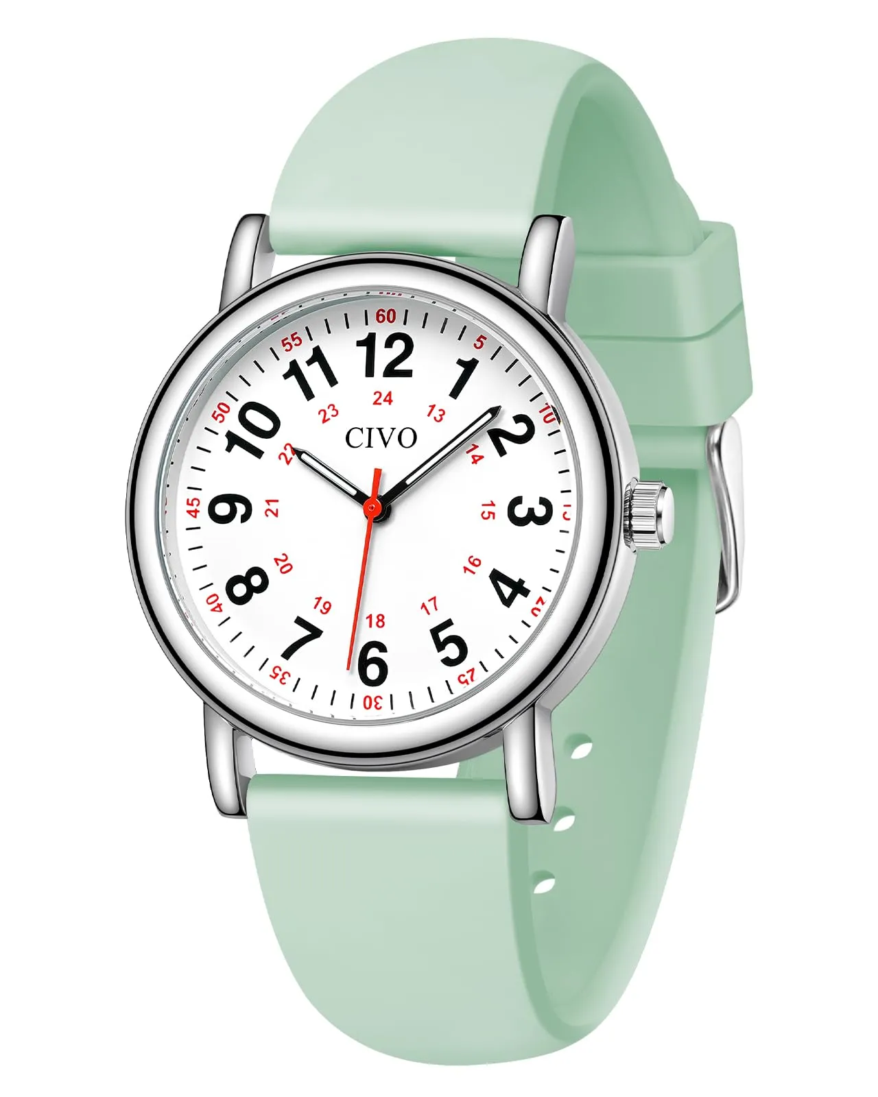 CIVO Orologio Impermeabile Donna Uomo: Analogico Scala 12/24 Ore con Secondi - Orologi da Polso Quarzo Luminoso - Regalo per Studente di Medicina Unisex - immagine 1
