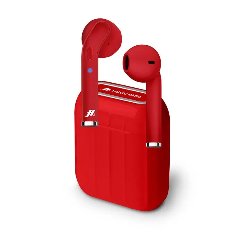 Auricolari SBS Style wireless Bluetooth con custodia di ricarica 300 mAh rossi - immagine 1
