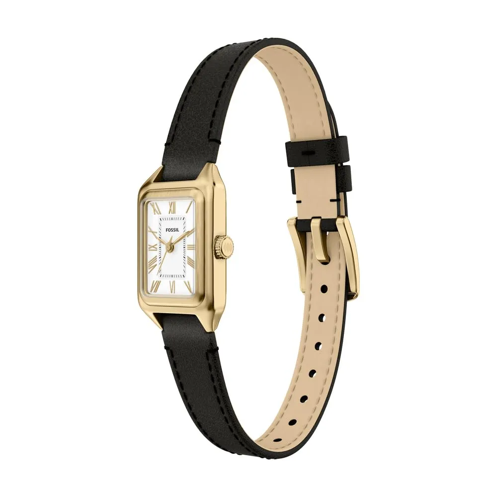 Fossil Raquel - Orologio da donna al quarzo, movimento a tre lancette con cinturino in acciaio inox, Oro Pallido Francese, 18MM, Cinturino - immagine 3