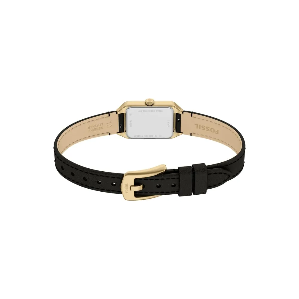 Fossil Raquel - Orologio da donna al quarzo, movimento a tre lancette con cinturino in acciaio inox, Oro Pallido Francese, 18MM, Cinturino - immagine 5
