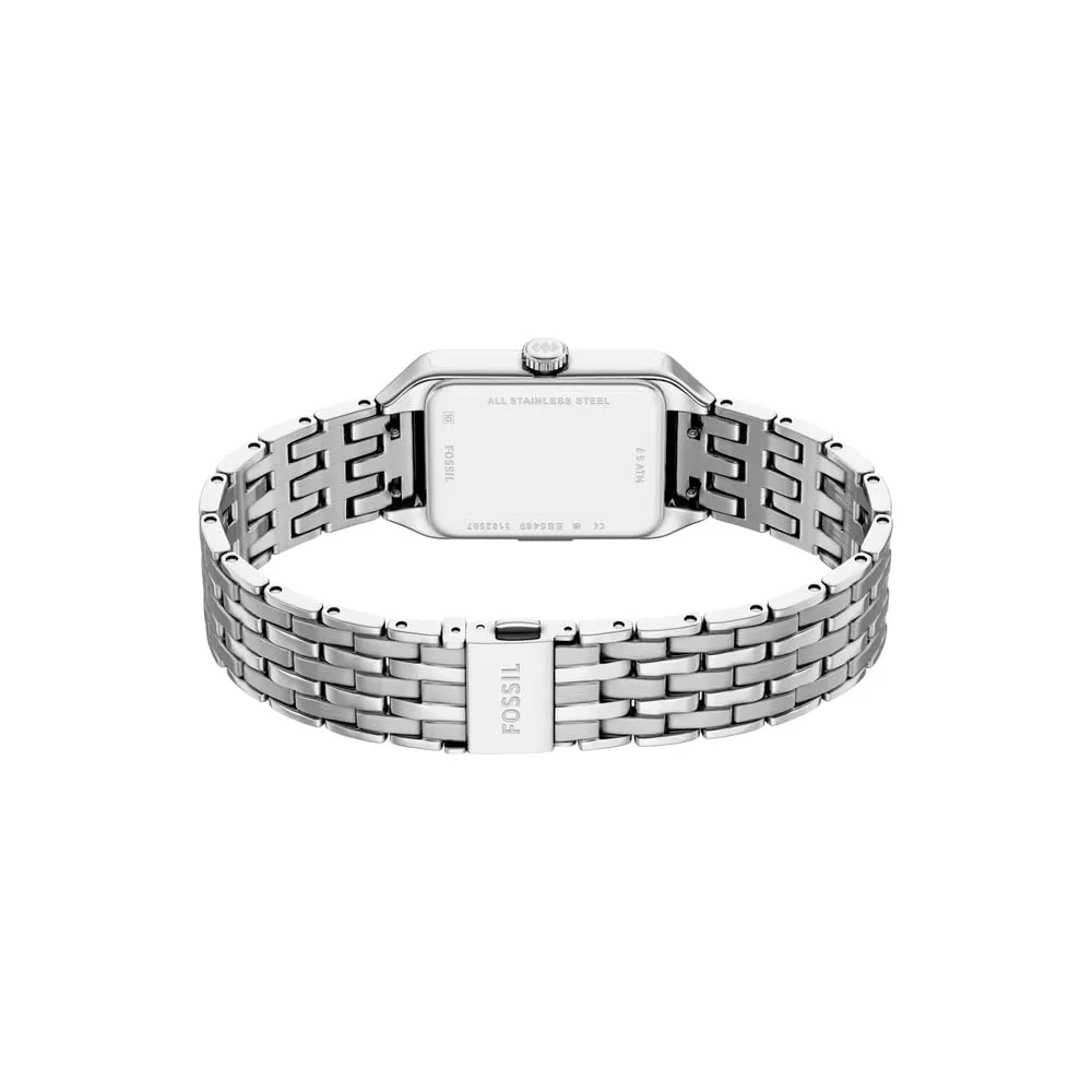 Fossil Raquel - Orologio da donna al quarzo, movimento a tre lancette con cinturino in acciaio inox, Oro Cremoso, 18MM, Bracciale - immagine 5