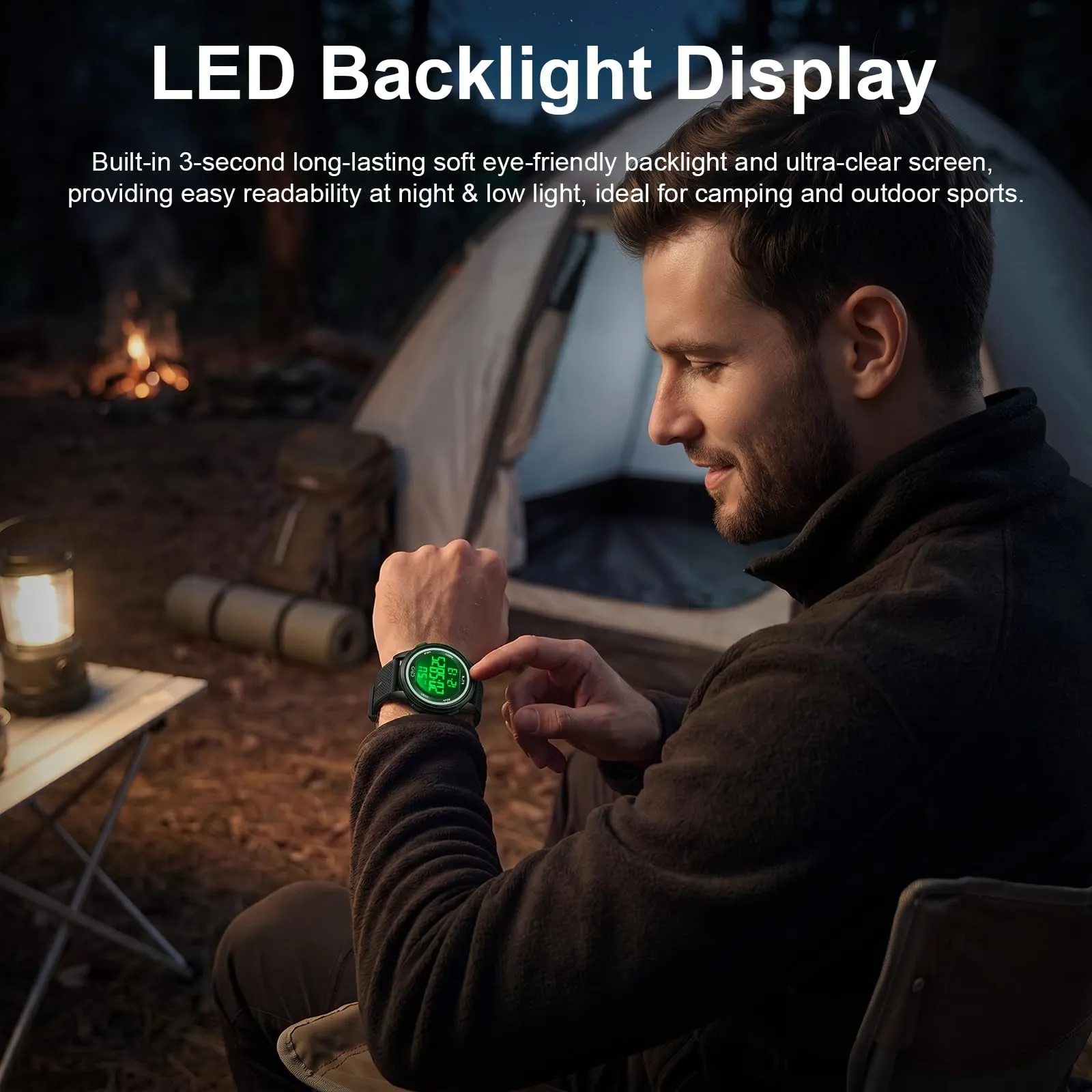 CIVO Orologio Uomo Digitale Sportivo: Impermeabile Ultra Sottile con LED - immagine 4