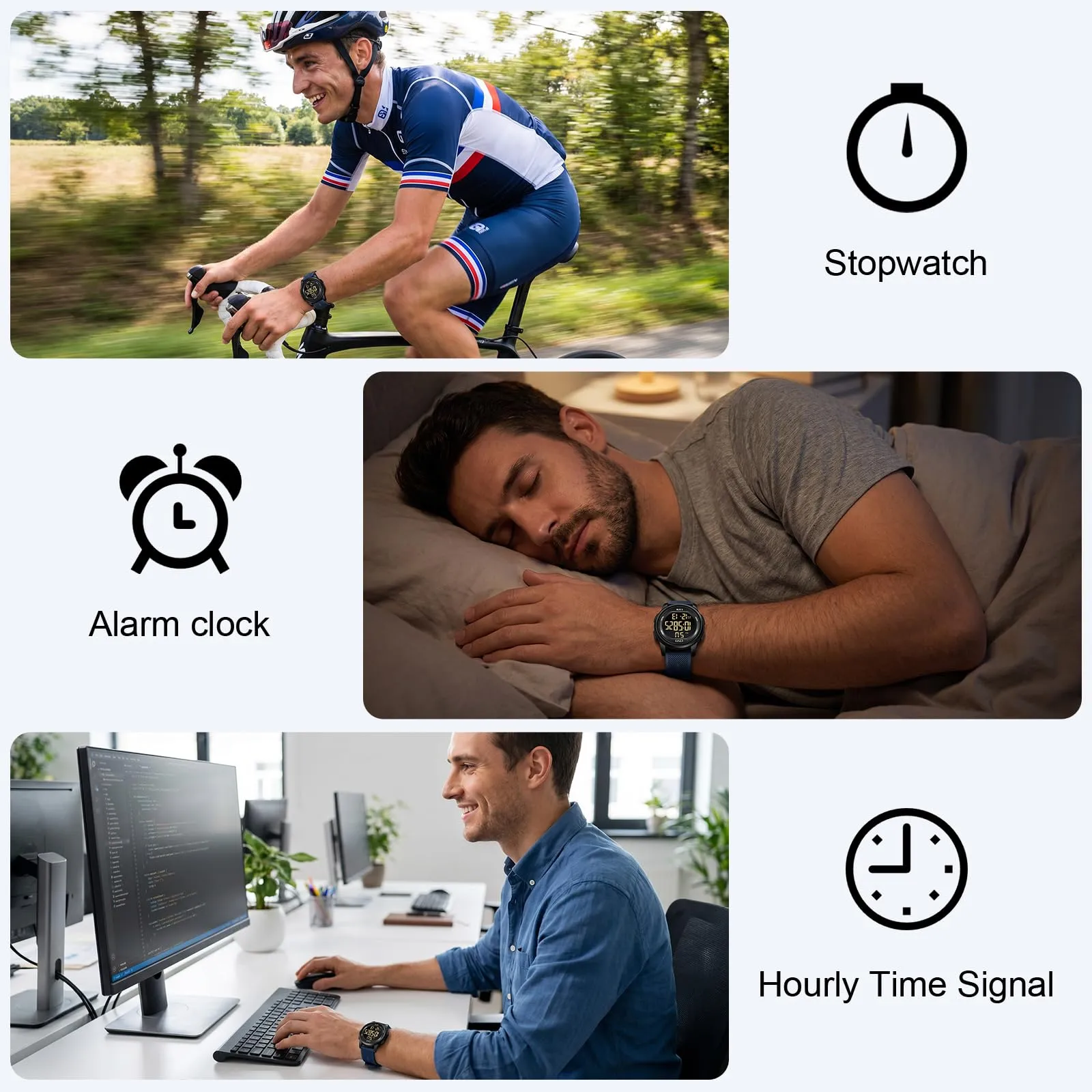 CIVO Orologio Uomo Sportivo Digitale: Impermeabile Ultra Sottile con LED - immagine 5