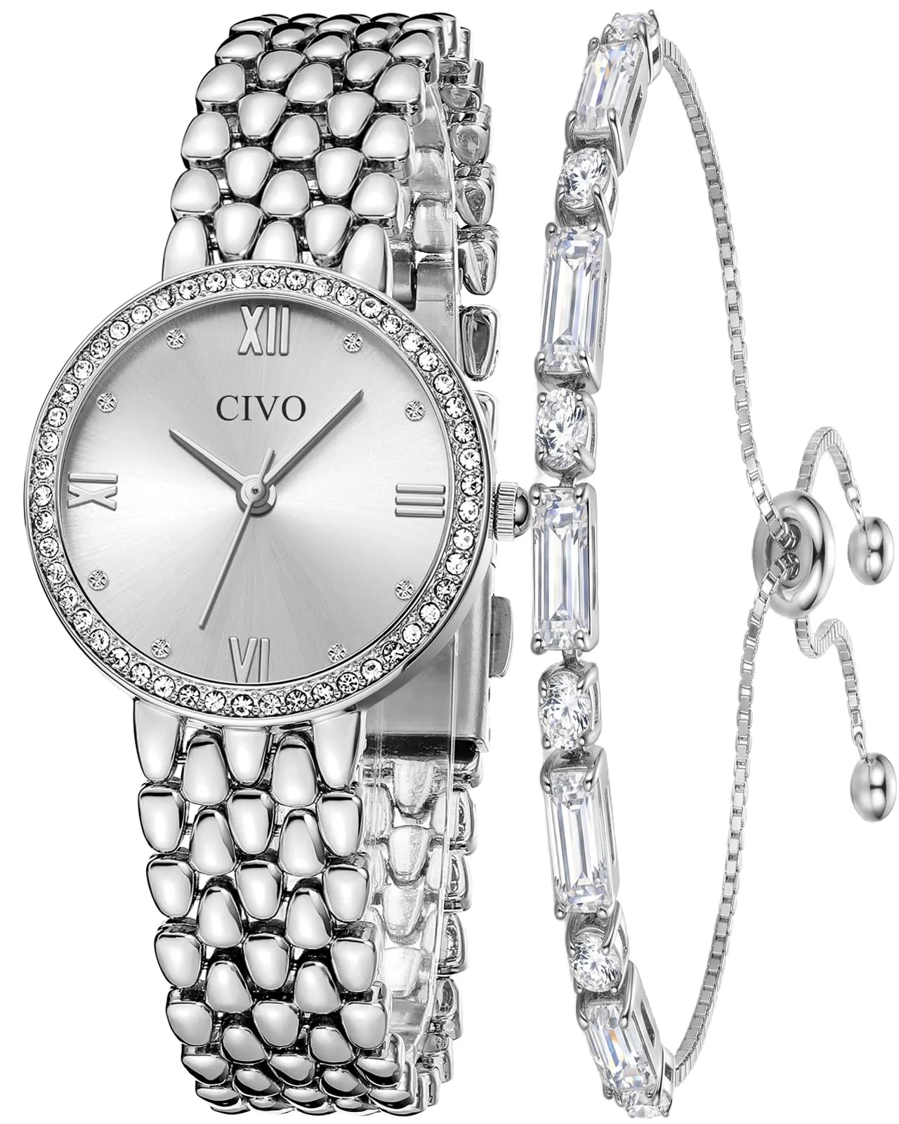 CIVO Orologio Donna con Bracciale Abbinato: Elegante Orologio Analogico - immagine 1