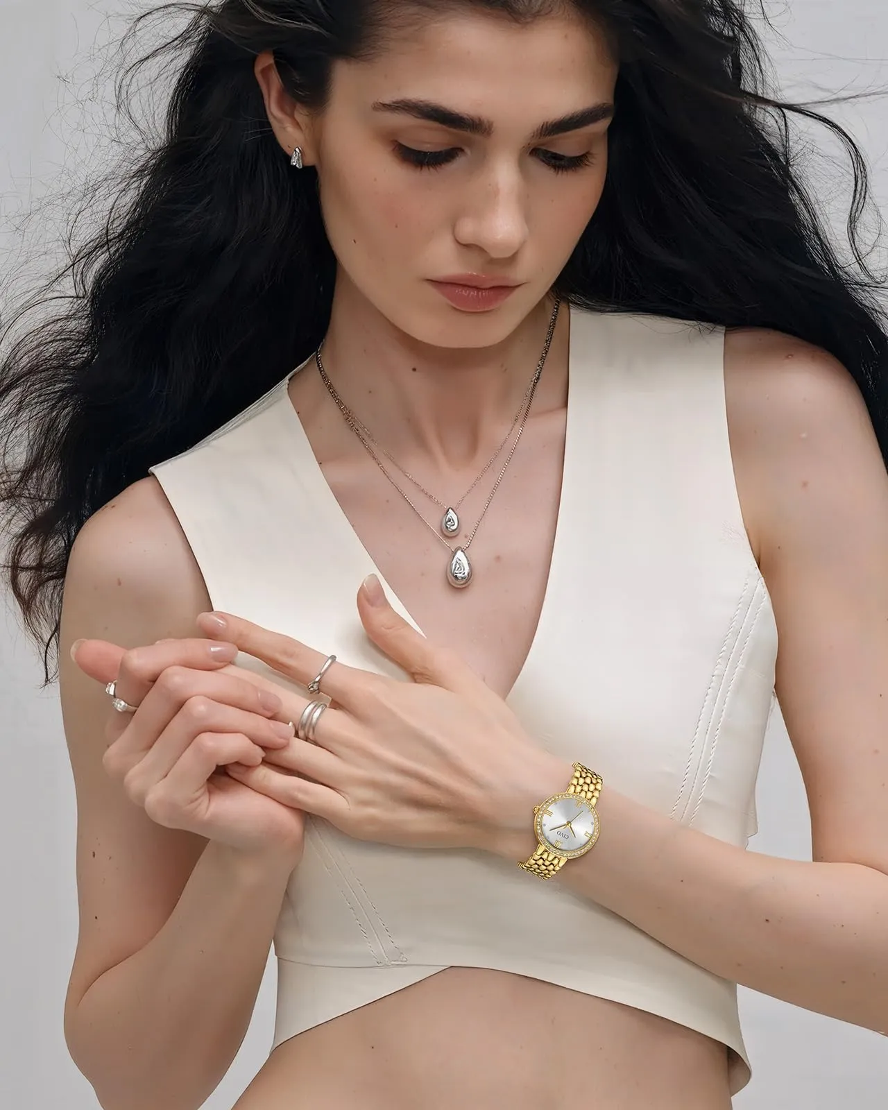 CIVO Set Orologio e Bracciale da Donna: Elegante Orologio al Quarzo con - immagine 2