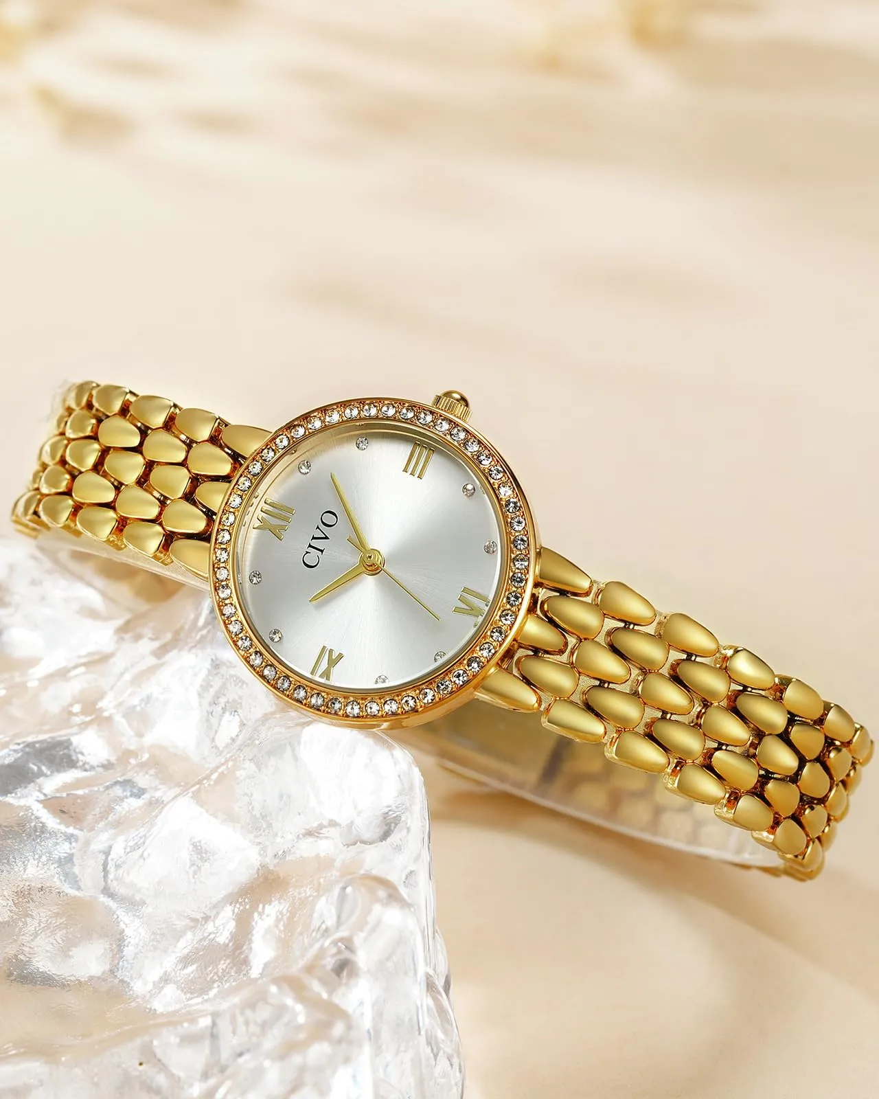 CIVO Set Orologio e Bracciale da Donna: Elegante Orologio al Quarzo con - immagine 4
