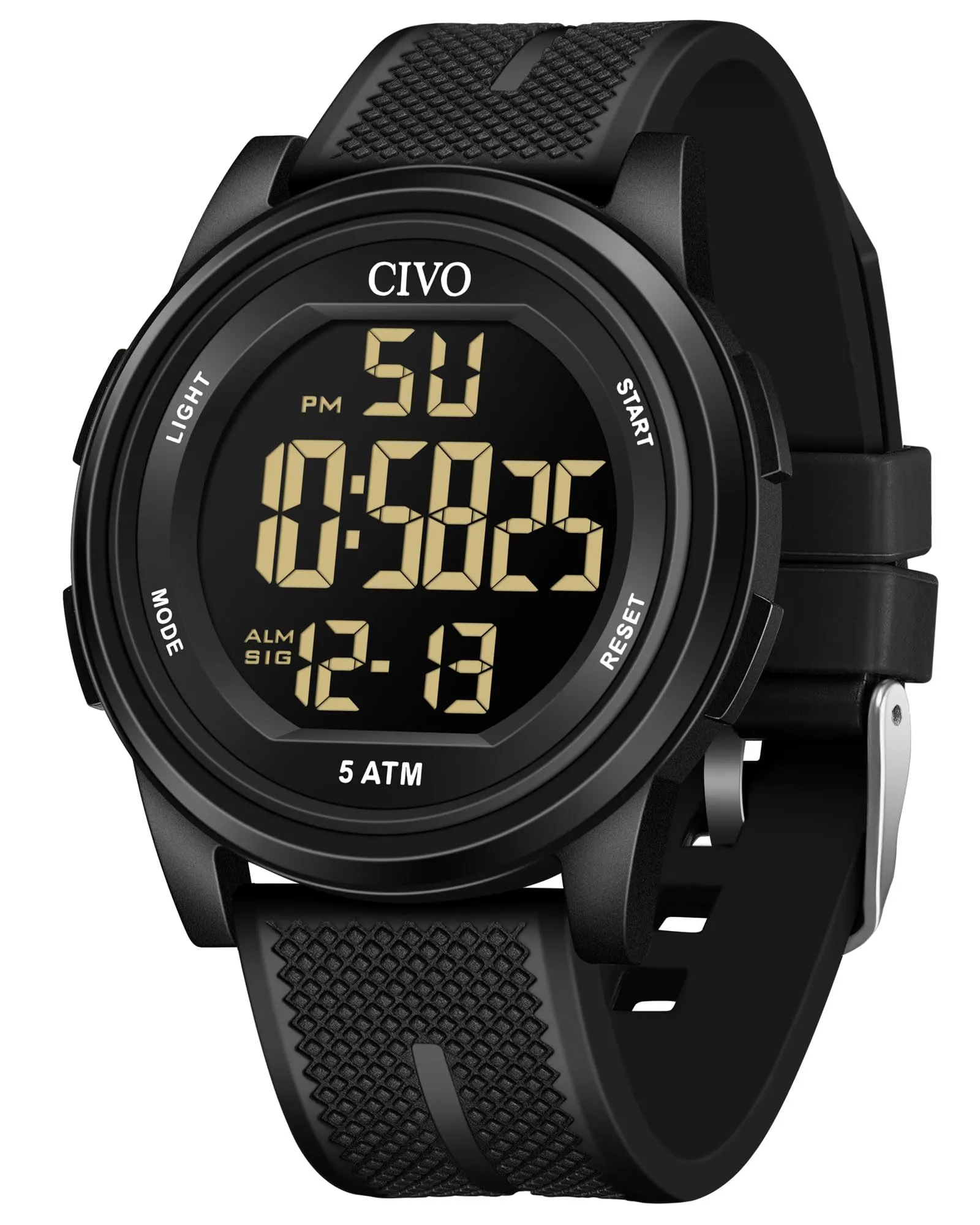 CIVO Orologio Uomo Sportivo Digitale: Impermeabile Ultra Sottile con LED - immagine 1