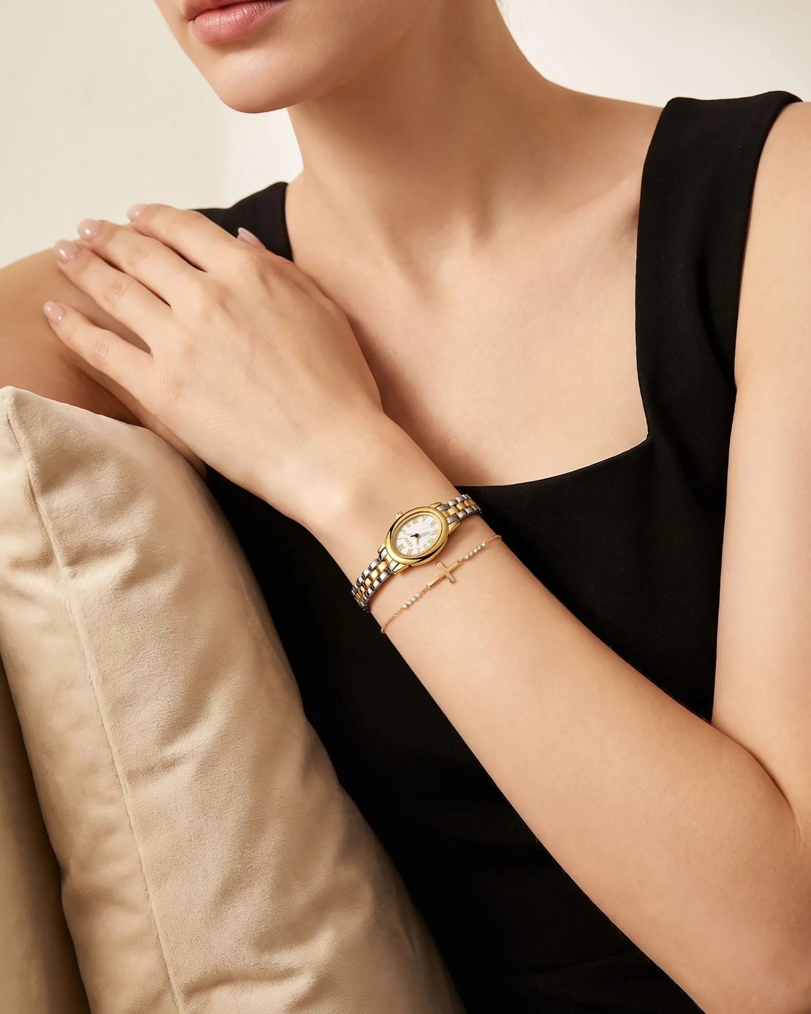 CIVO Orologio Donna Elegante Vintage: Quadrante Argento Ovale Numeri - immagine 2