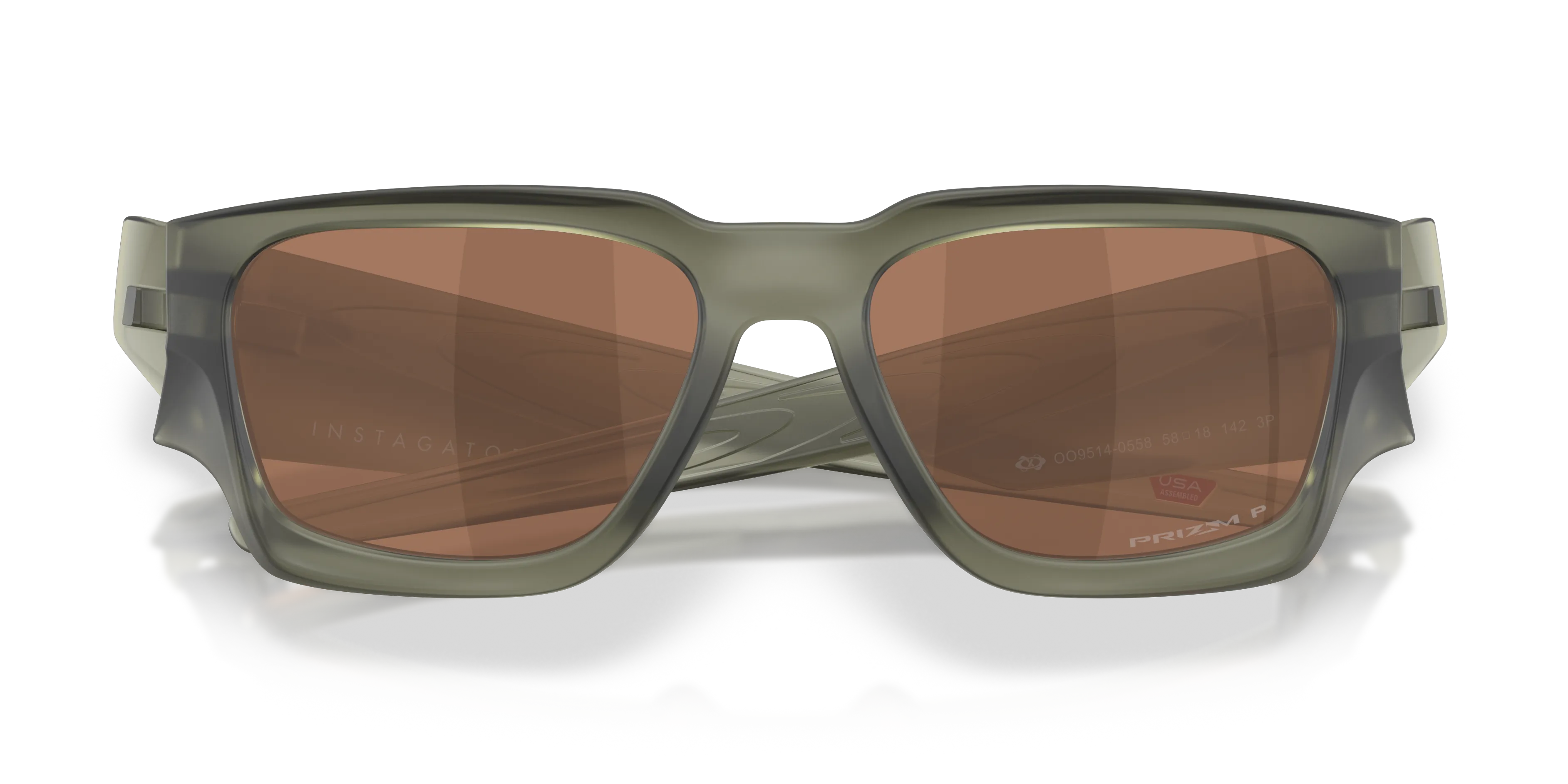 Oakley OO9514 INSTAGATOR 951405 Occhiali da sole O_Matter Verde Marrone Squadrata Polarizzata - immagine 2