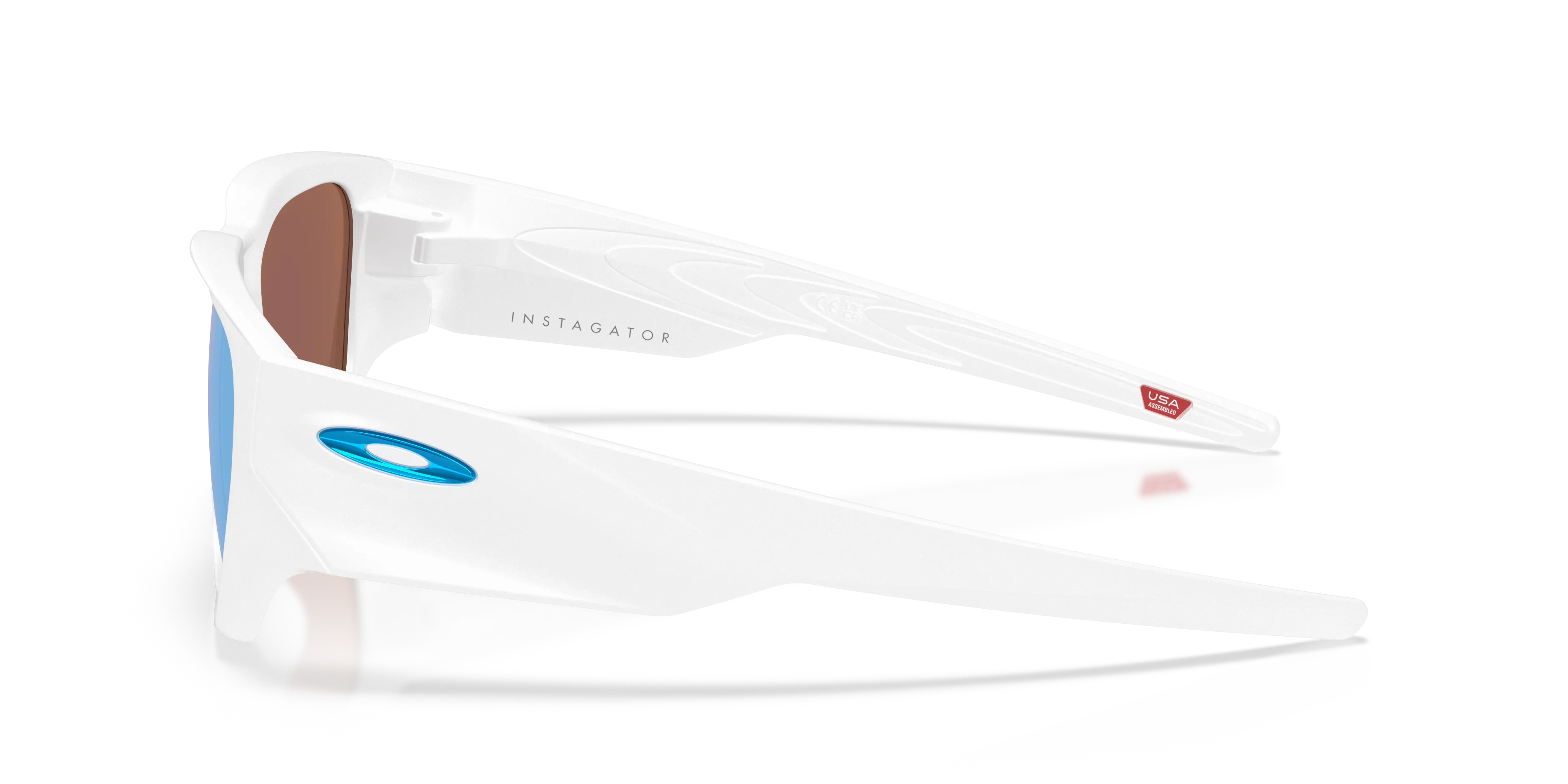 Oakley OO9514 INSTAGATOR 951404 Occhiali da sole O_Matter Bianco Blu Squadrata Polarizzata - immagine 4
