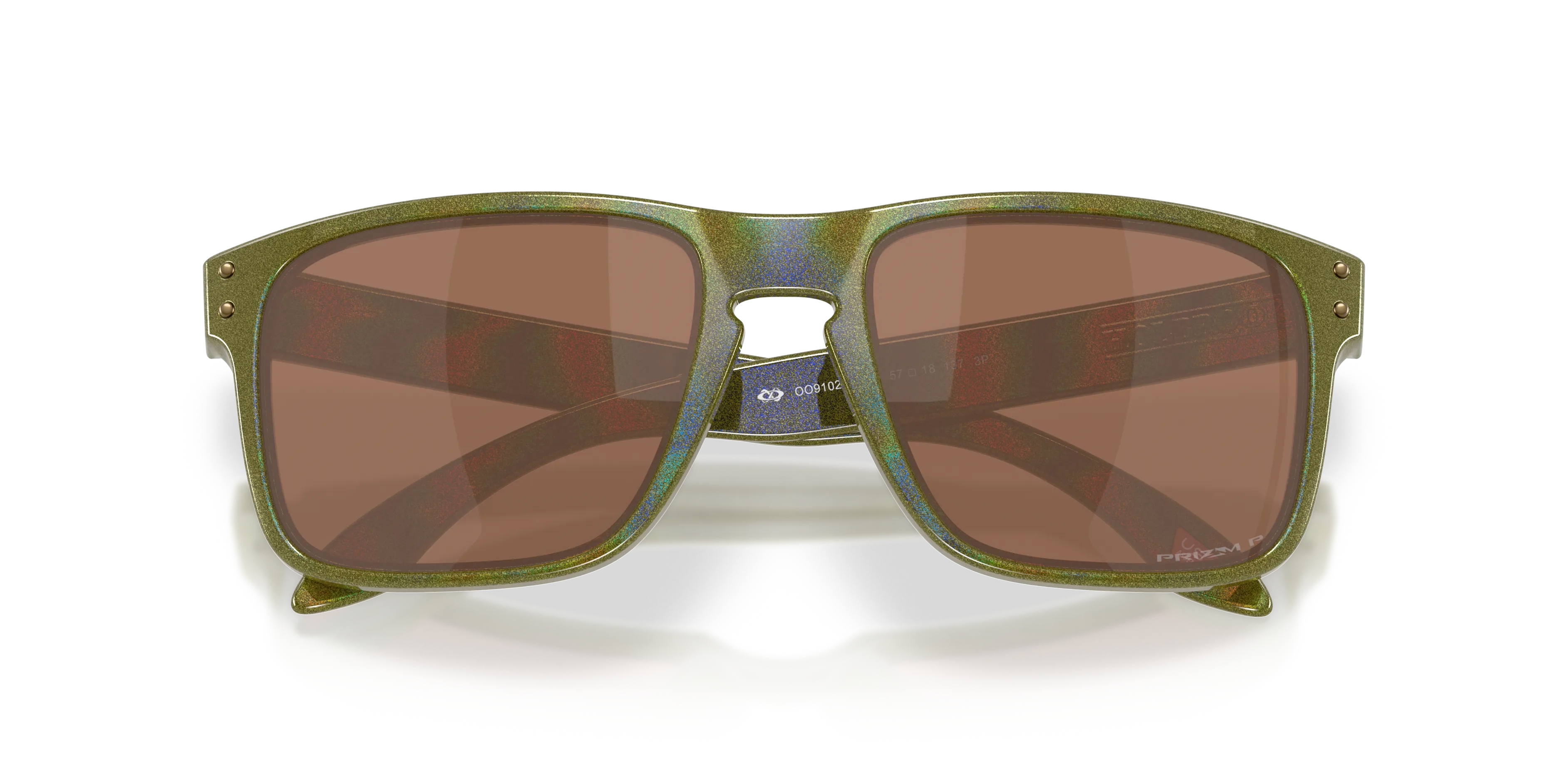 Oakley OO9102 HOLBROOK 9102AN Occhiali da sole O_Matter Verde Marrone Squadrata Polarizzata - immagine 2