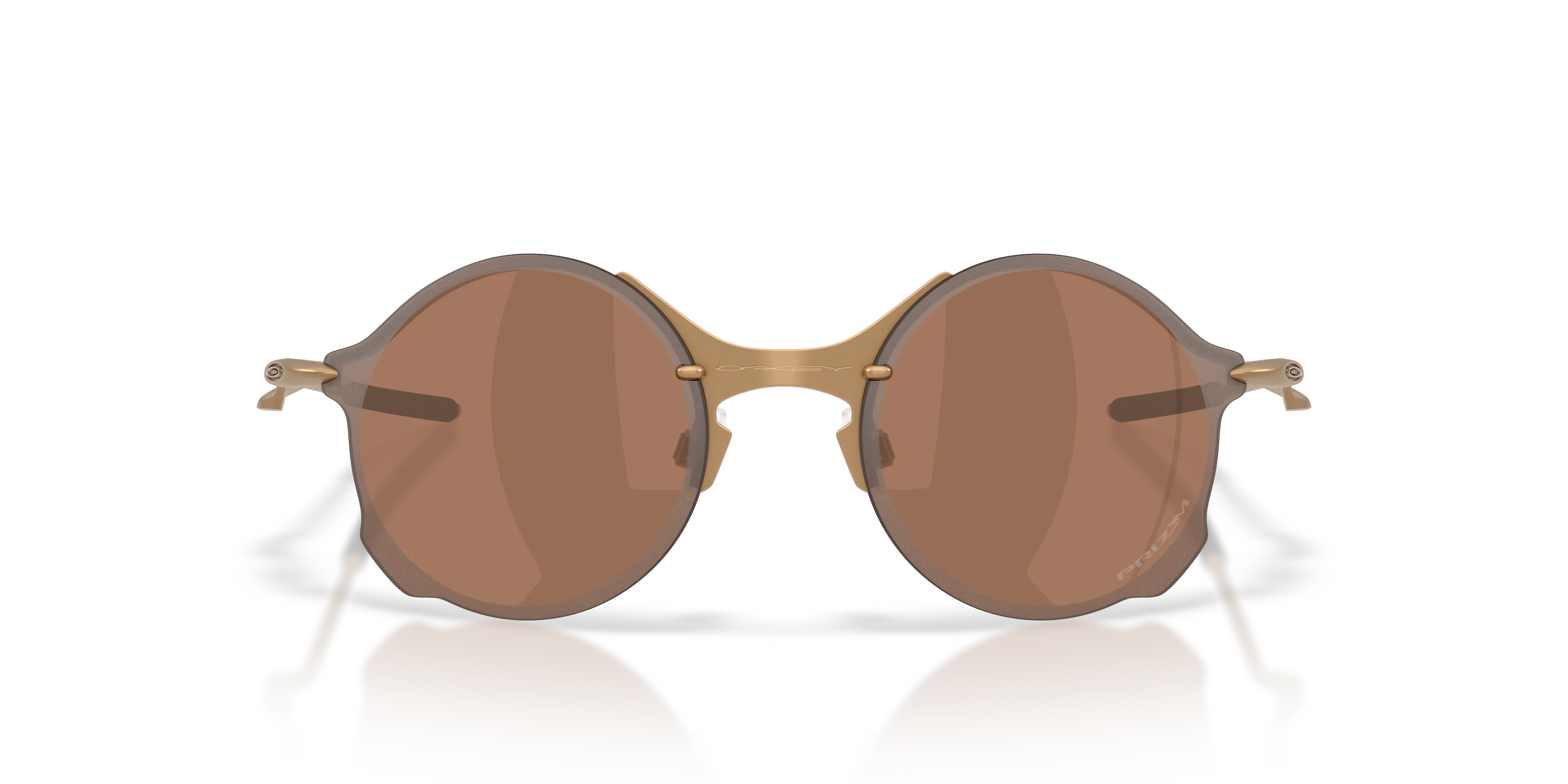 Oakley OO6026 TAILEND TI 602604 Occhiali da sole Titanio Oro Marrone Rotonda Normale - immagine 3