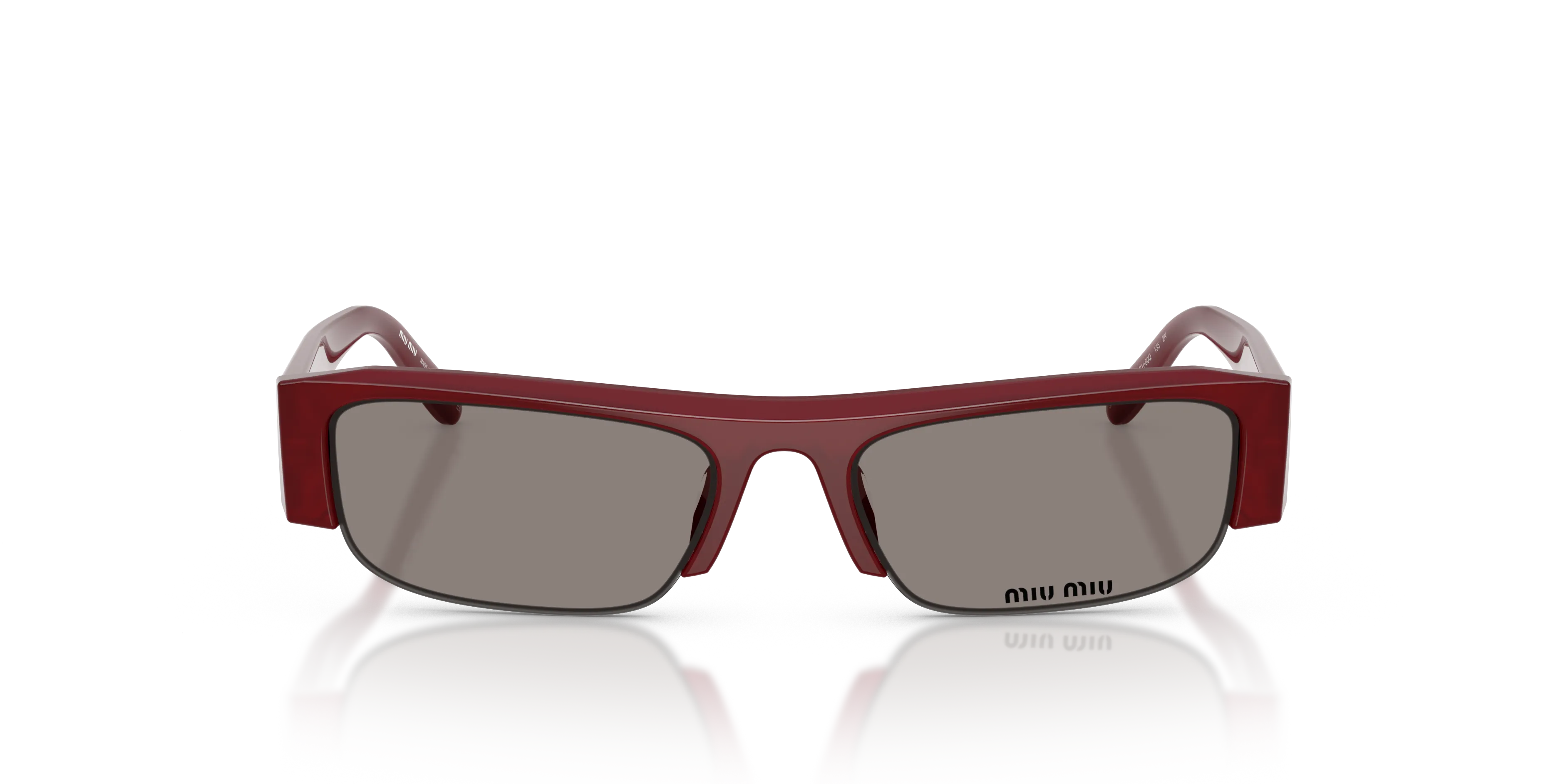 Miu Miu MU B07S 21I80Q Occhiali da sole Acetato Viola Grigio Squadrata Normale - immagine 3