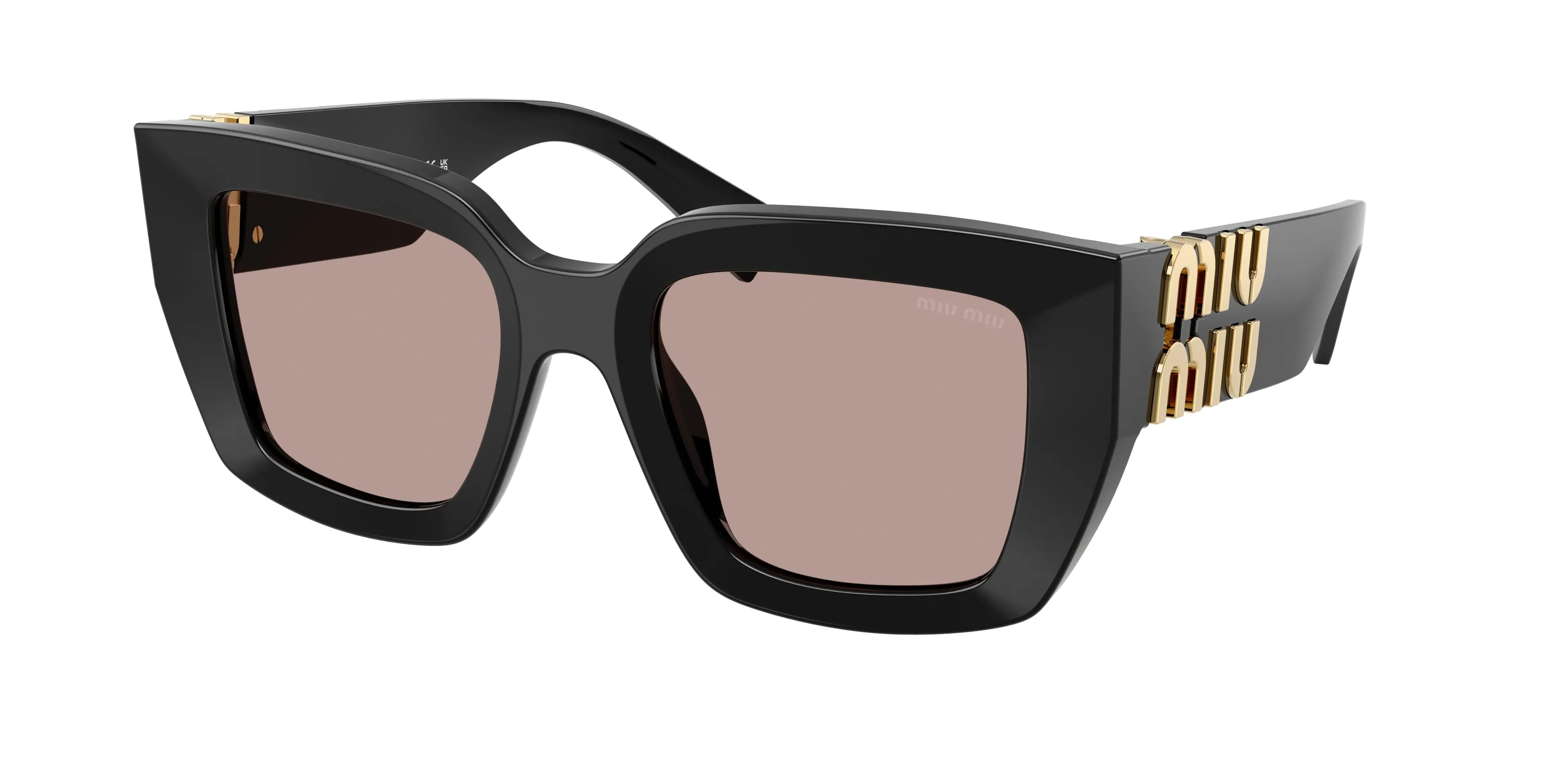Miu Miu MU B05S 16K20I Occhiali da sole Acetato Nero Marrone Squadrata Normale - immagine 1