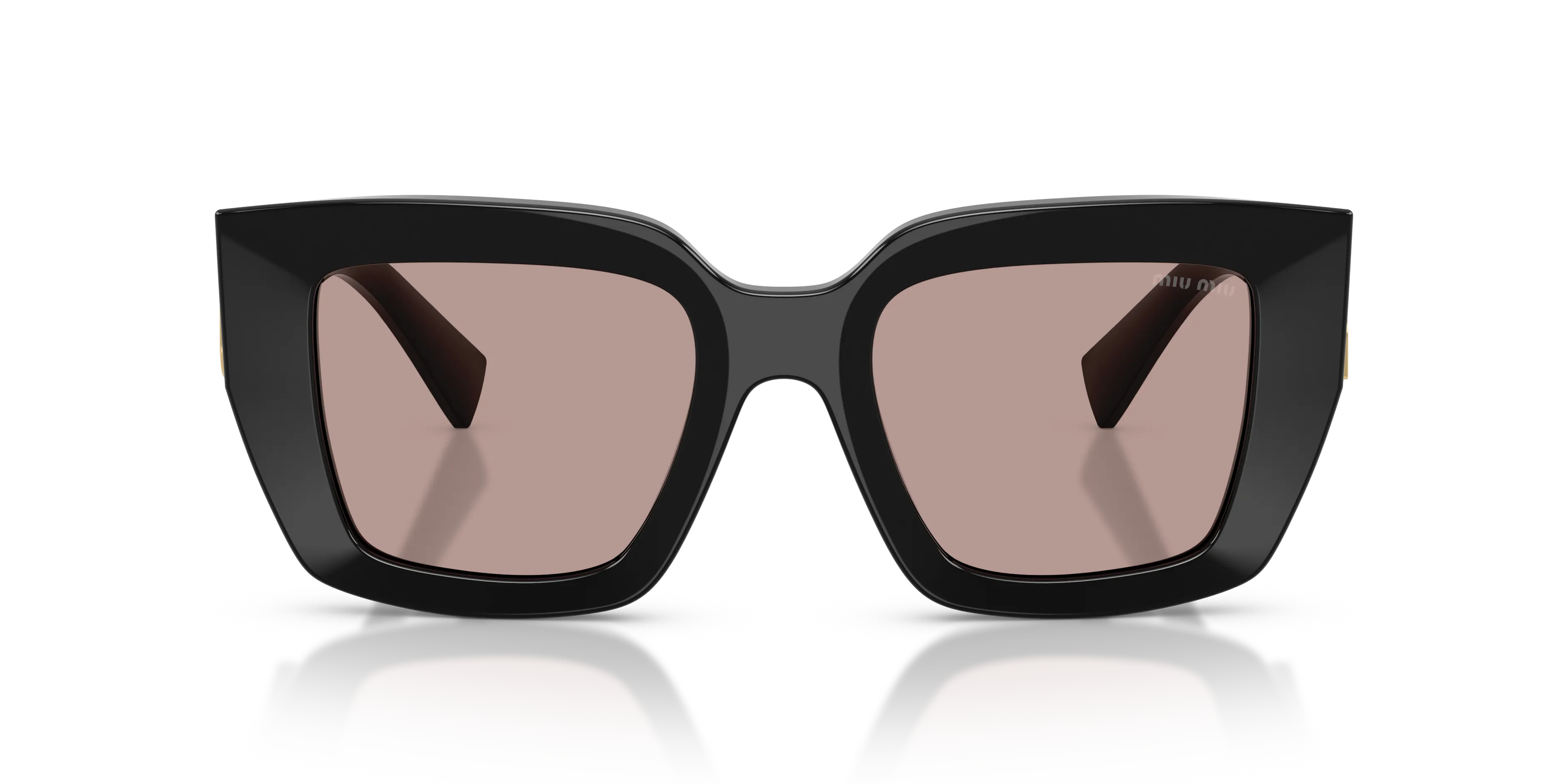 Miu Miu MU B05S 16K20I Occhiali da sole Acetato Nero Marrone Squadrata Normale - immagine 3