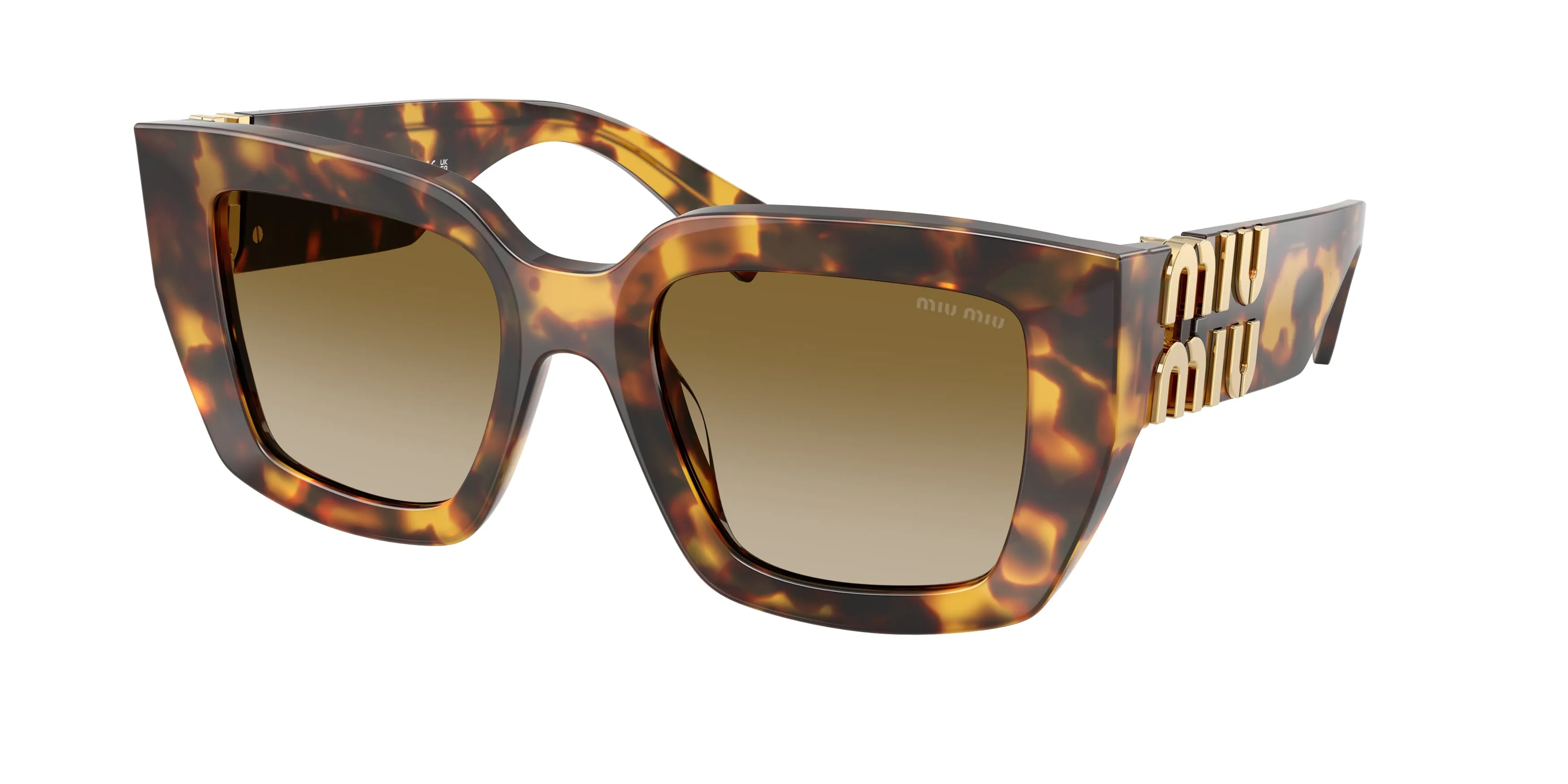 Miu Miu MU B05S 14L20U Occhiali da sole Acetato Tartaruga Marrone Squadrata Normale Sfumato - immagine 1