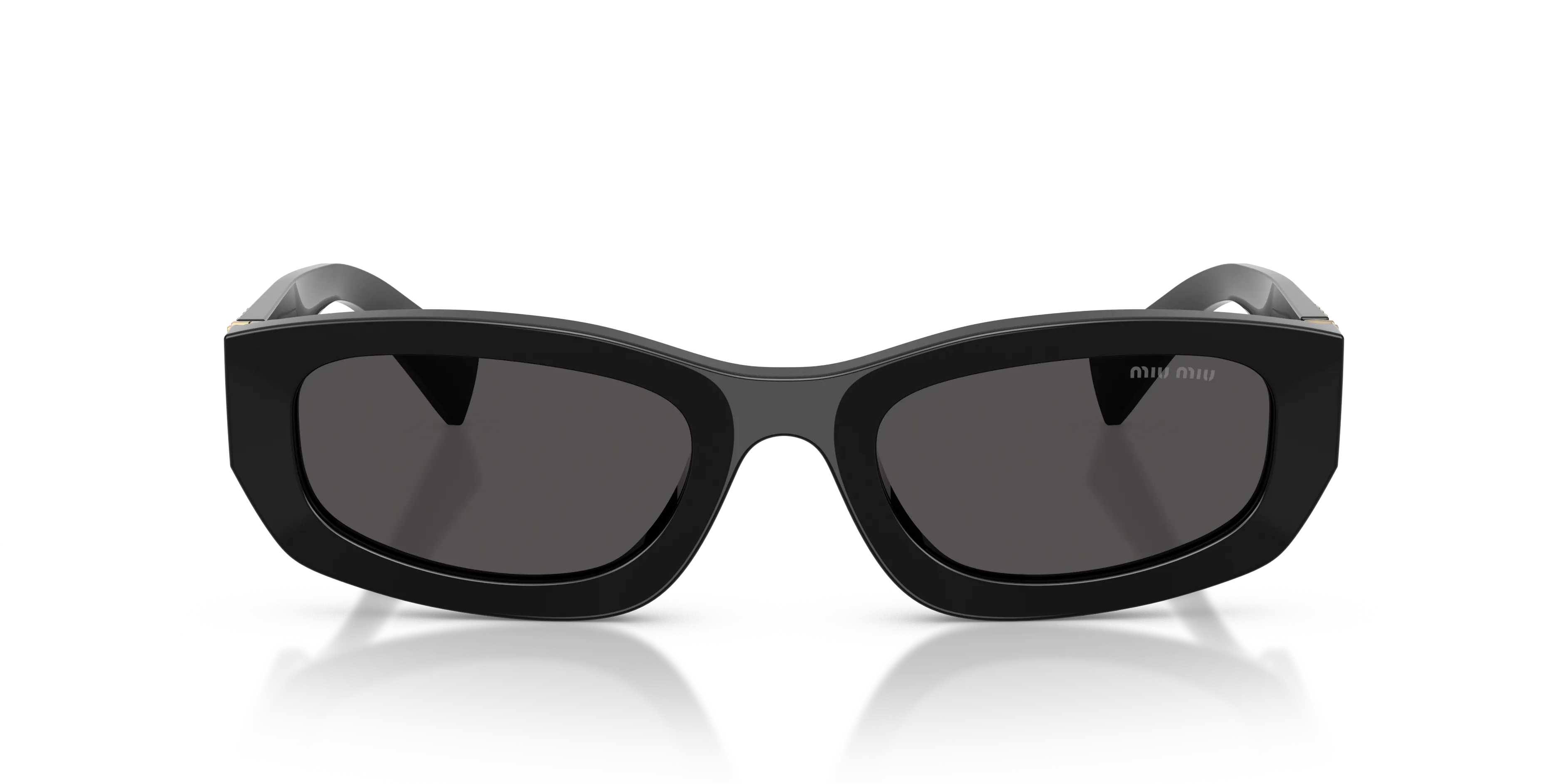 Miu Miu MU B04S 16K08Z Occhiali da sole Acetato Nero Grigio Geometrica Normale - immagine 3