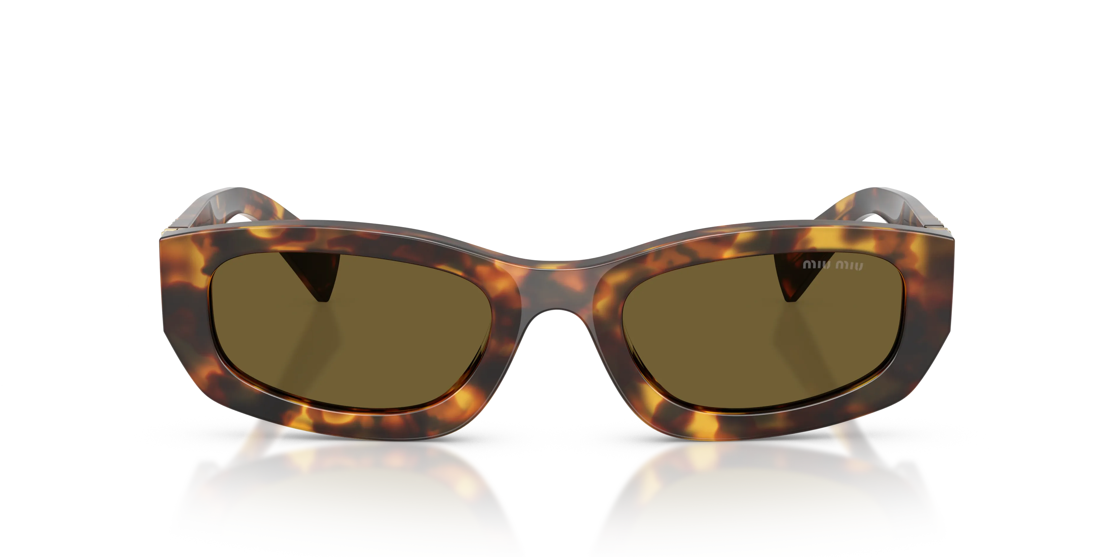 Miu Miu MU B04S 14L09Z Occhiali da sole Acetato Tartaruga Marrone Geometrica Normale - immagine 3