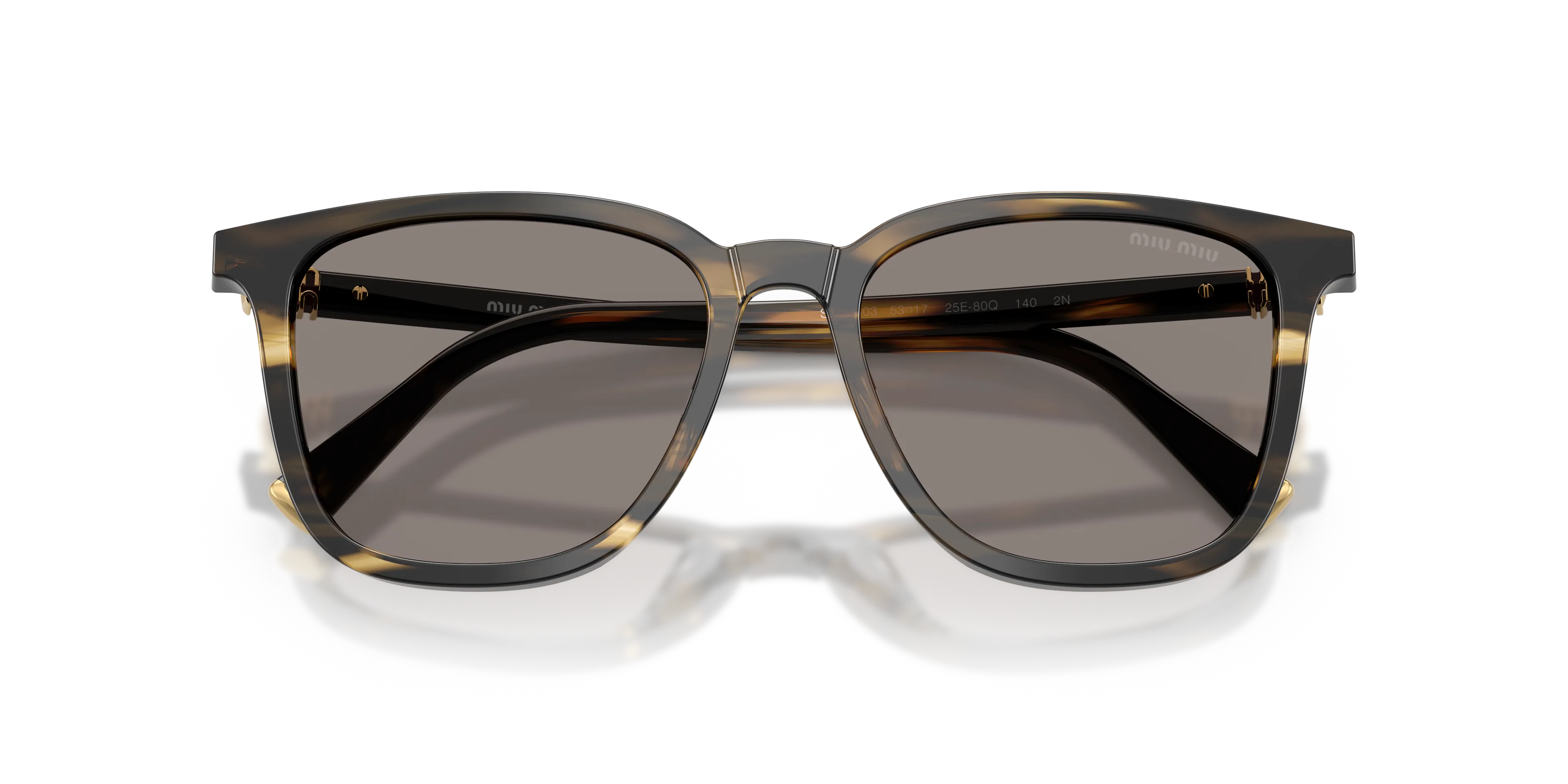 Miu Miu MU B03S 25E80Q Occhiali da sole Acetato Verde Grigio Squadrata Normale - immagine 2