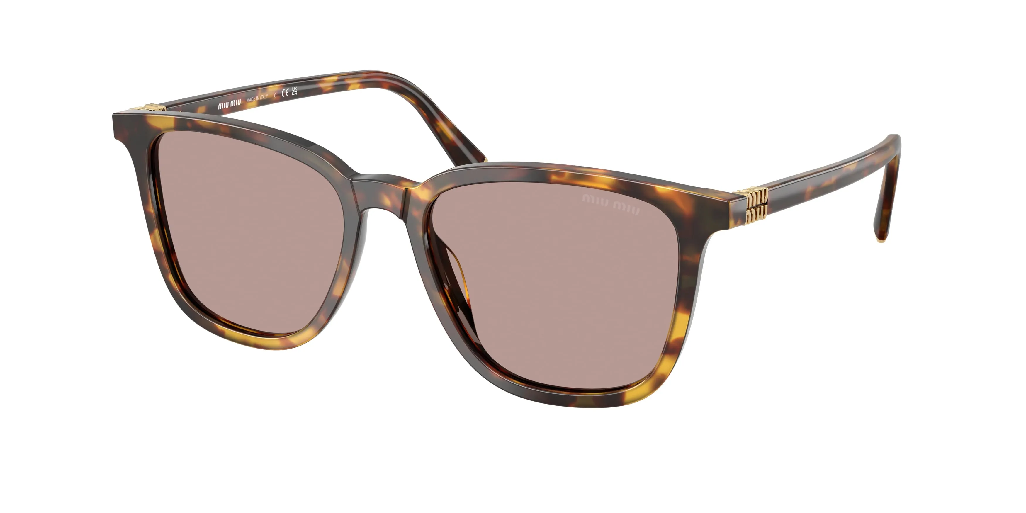 Miu Miu MU B03S 14L20I Occhiali da sole Acetato Tartaruga Marrone Squadrata Normale - immagine 1