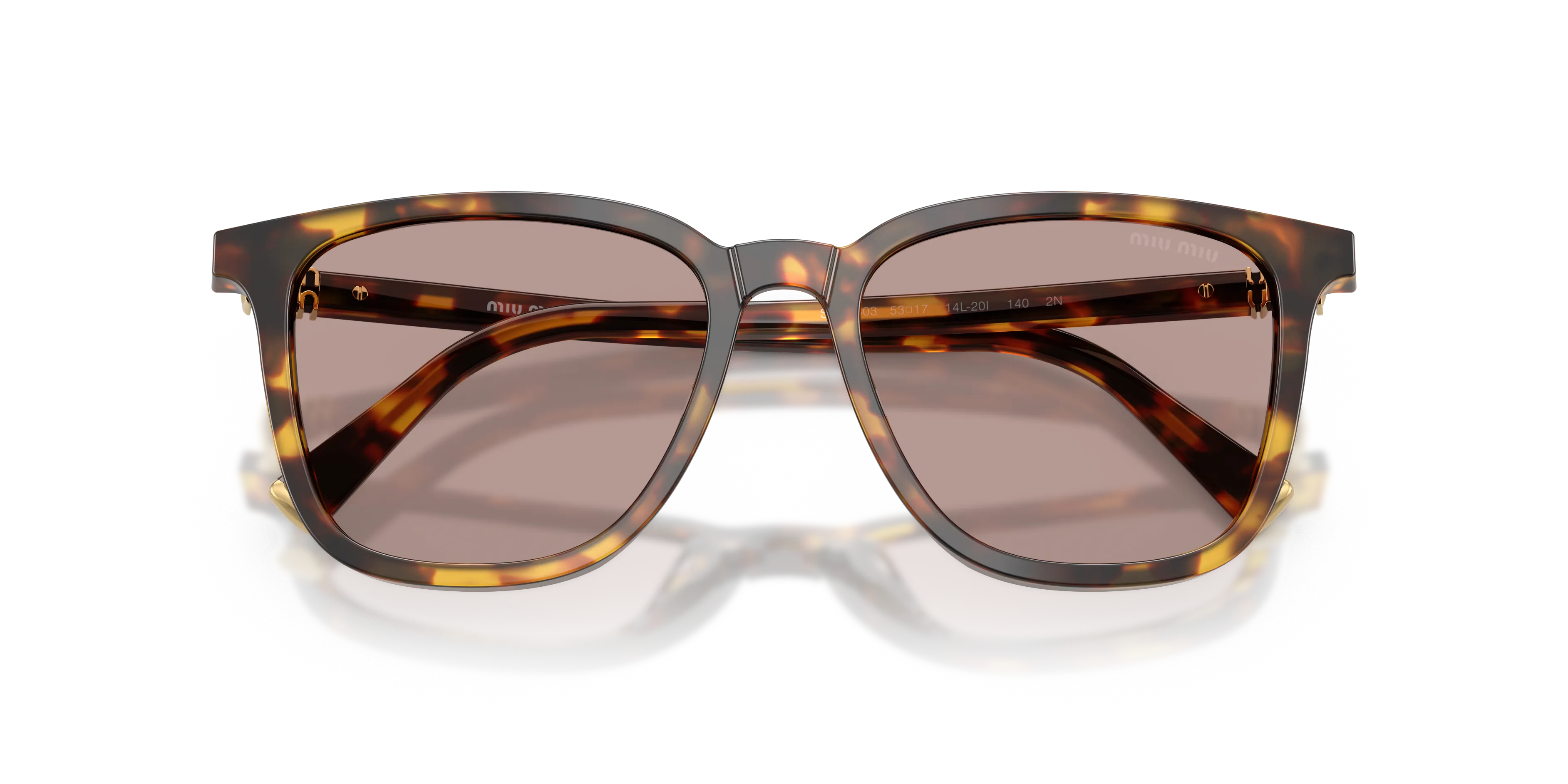 Miu Miu MU B03S 14L20I Occhiali da sole Acetato Tartaruga Marrone Squadrata Normale - immagine 2