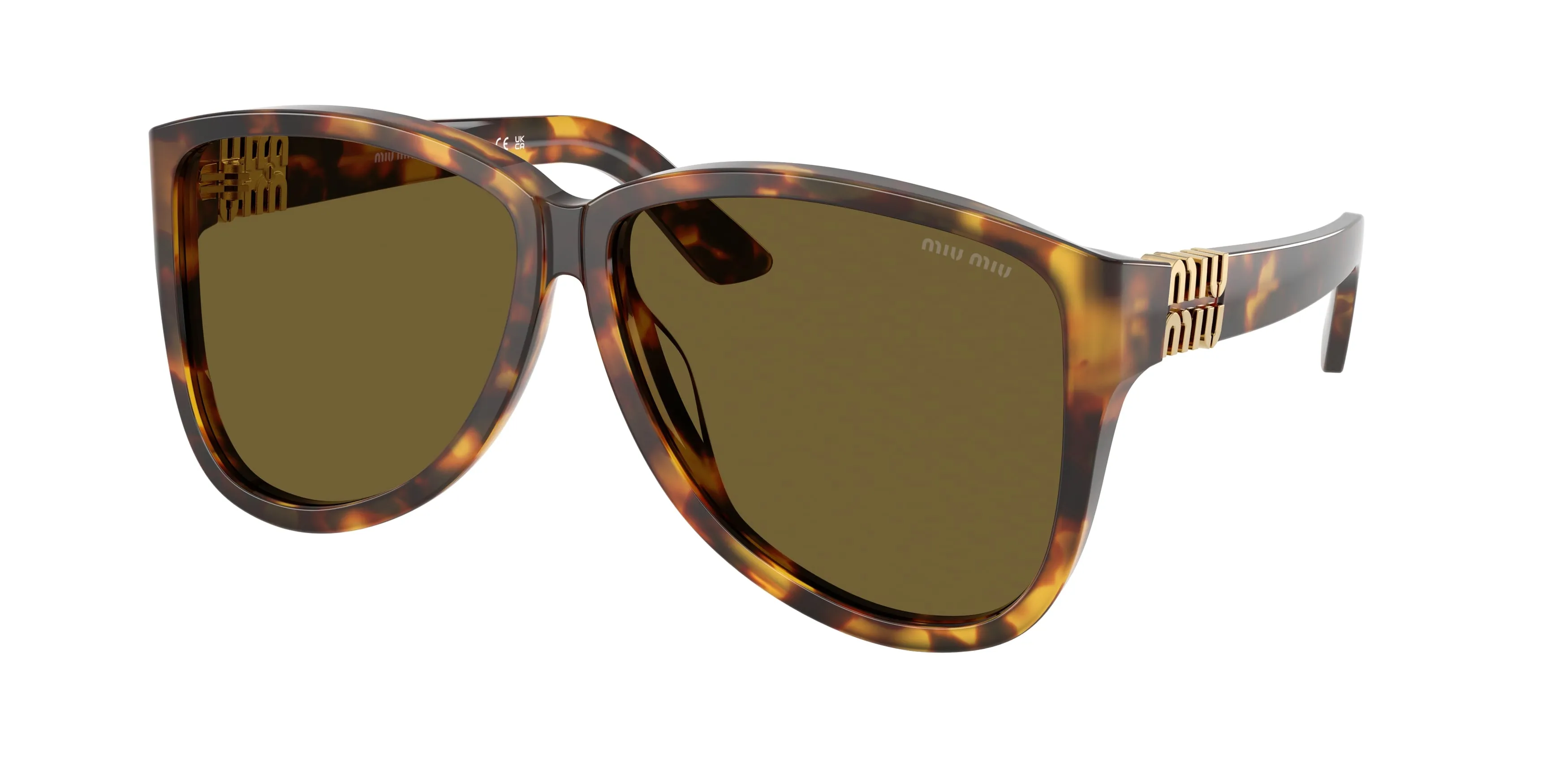 Miu Miu MU A08S 14L09Z Occhiali da sole Acetato Tartaruga Marrone Pilot Normale - immagine 1