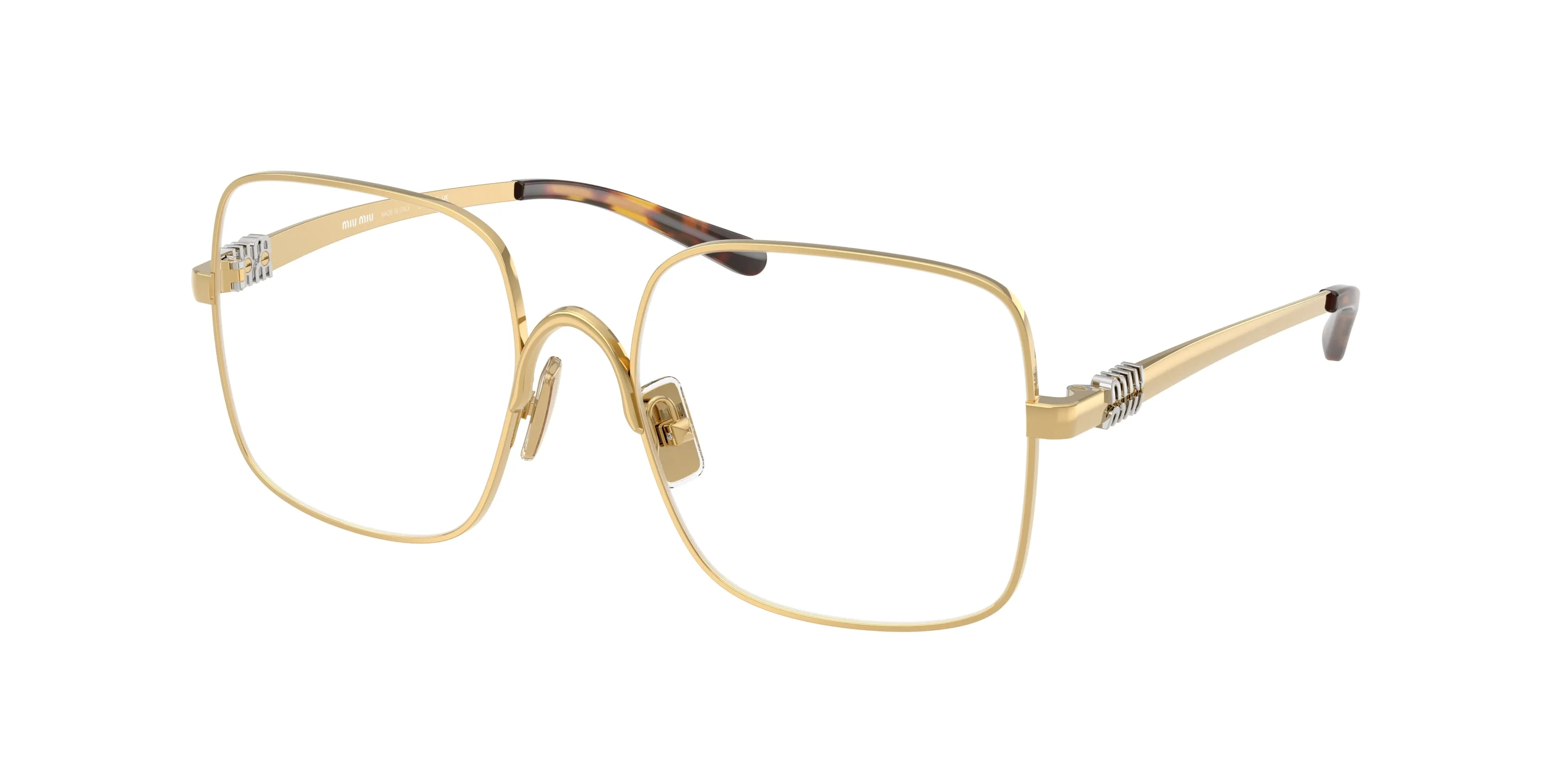 Miu Miu MU 51YV 5AK1O1 Montature da vista Metallo Oro Squadrata Normale - immagine 1