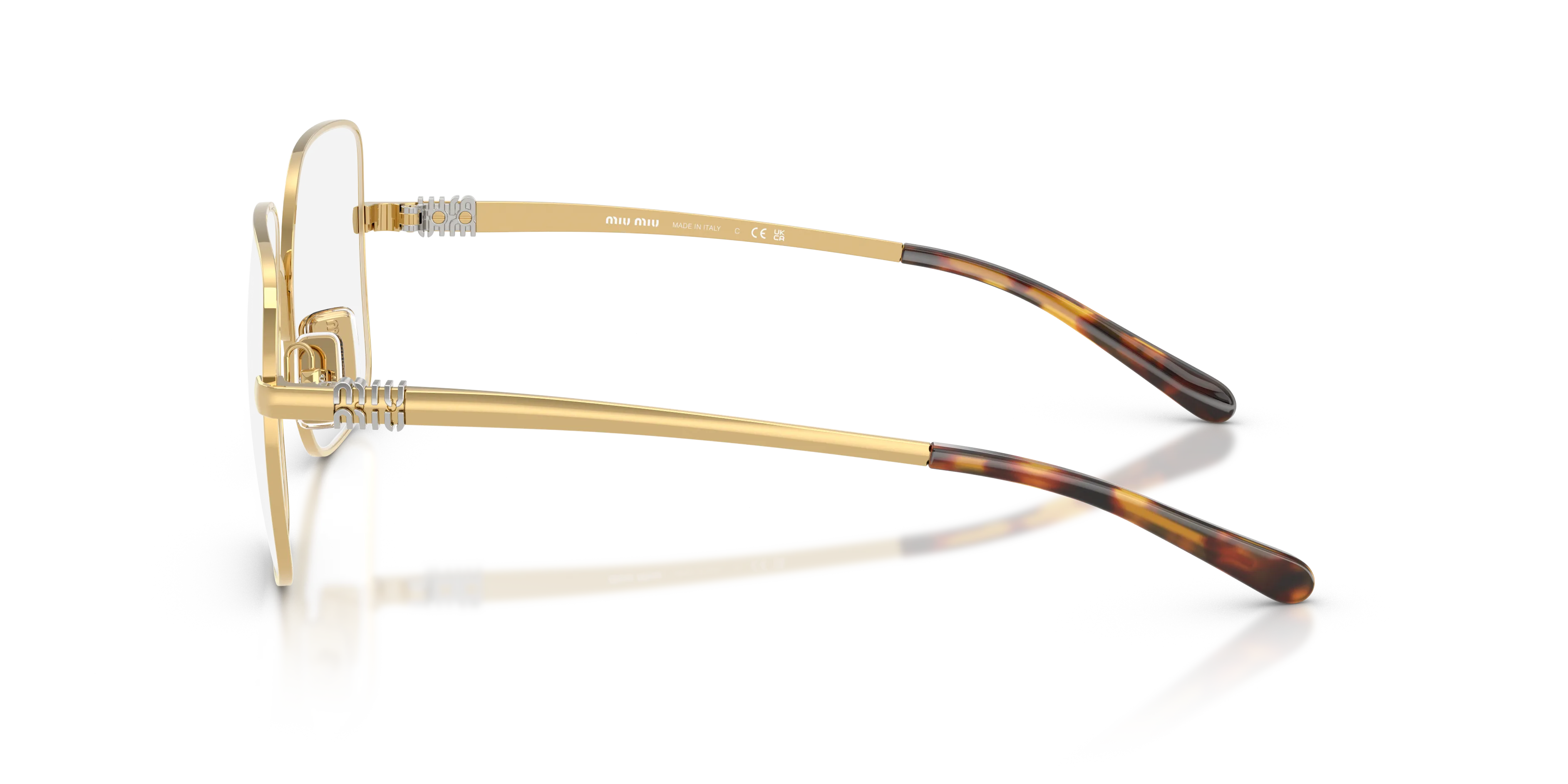 Miu Miu MU 51YV 5AK1O1 Montature da vista Metallo Oro Squadrata Normale - immagine 4