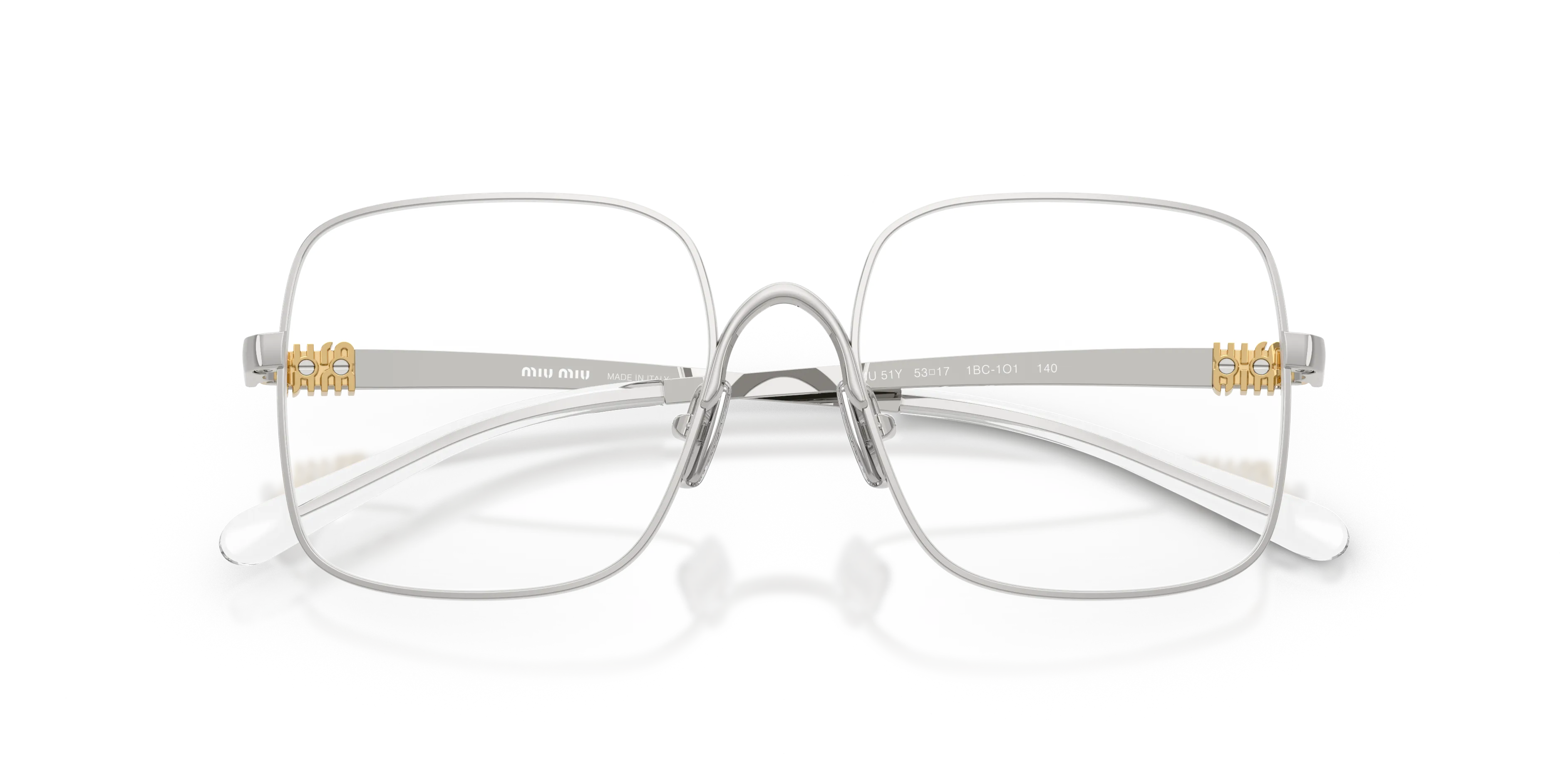 Miu Miu MU 51YV 1BC1O1 Montature da vista Metallo Argento Squadrata Normale - immagine 2