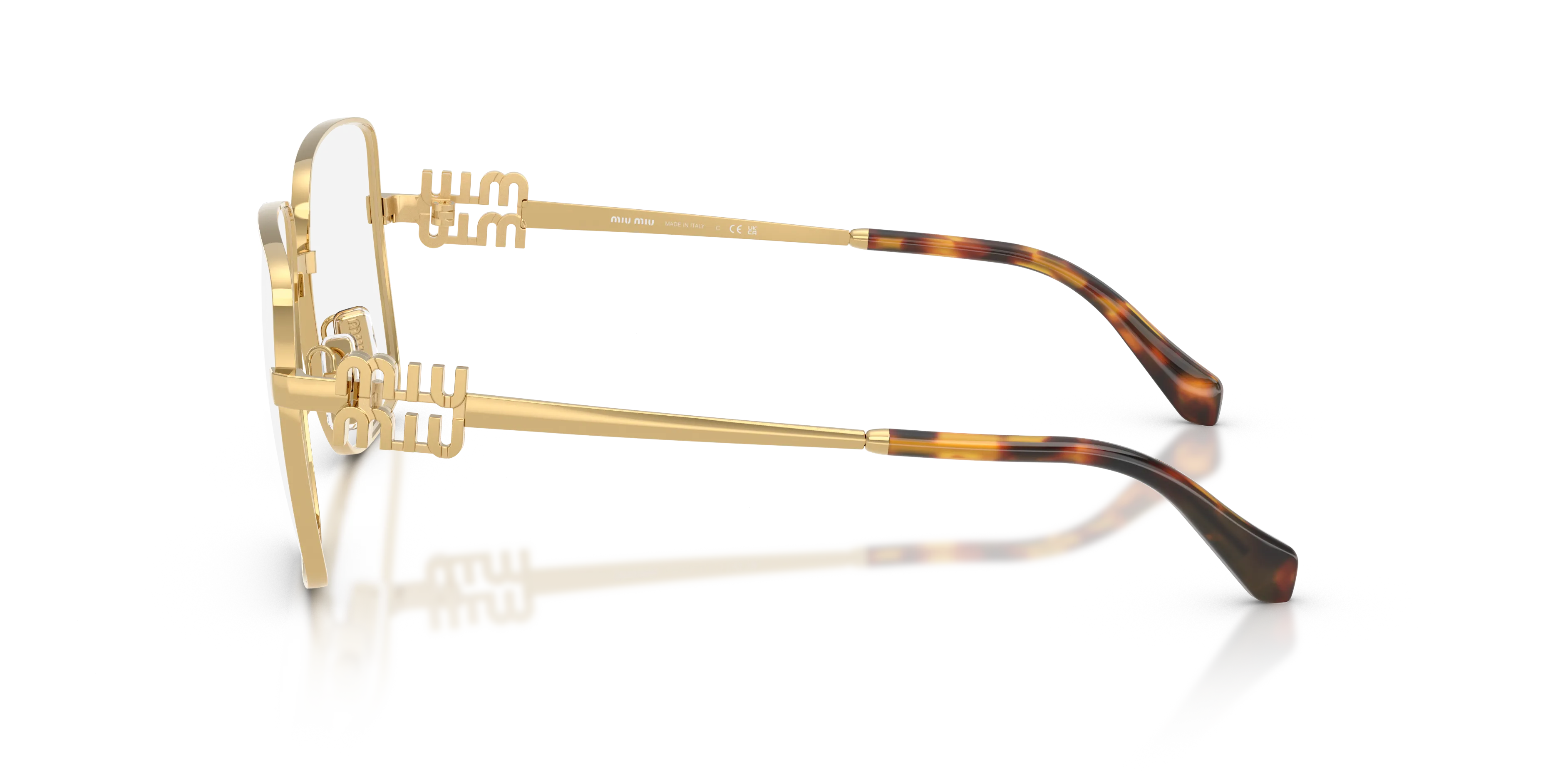 Miu Miu MU 51XV 5AK1O1 Montature da vista Metallo Oro Squadrata Normale - immagine 4