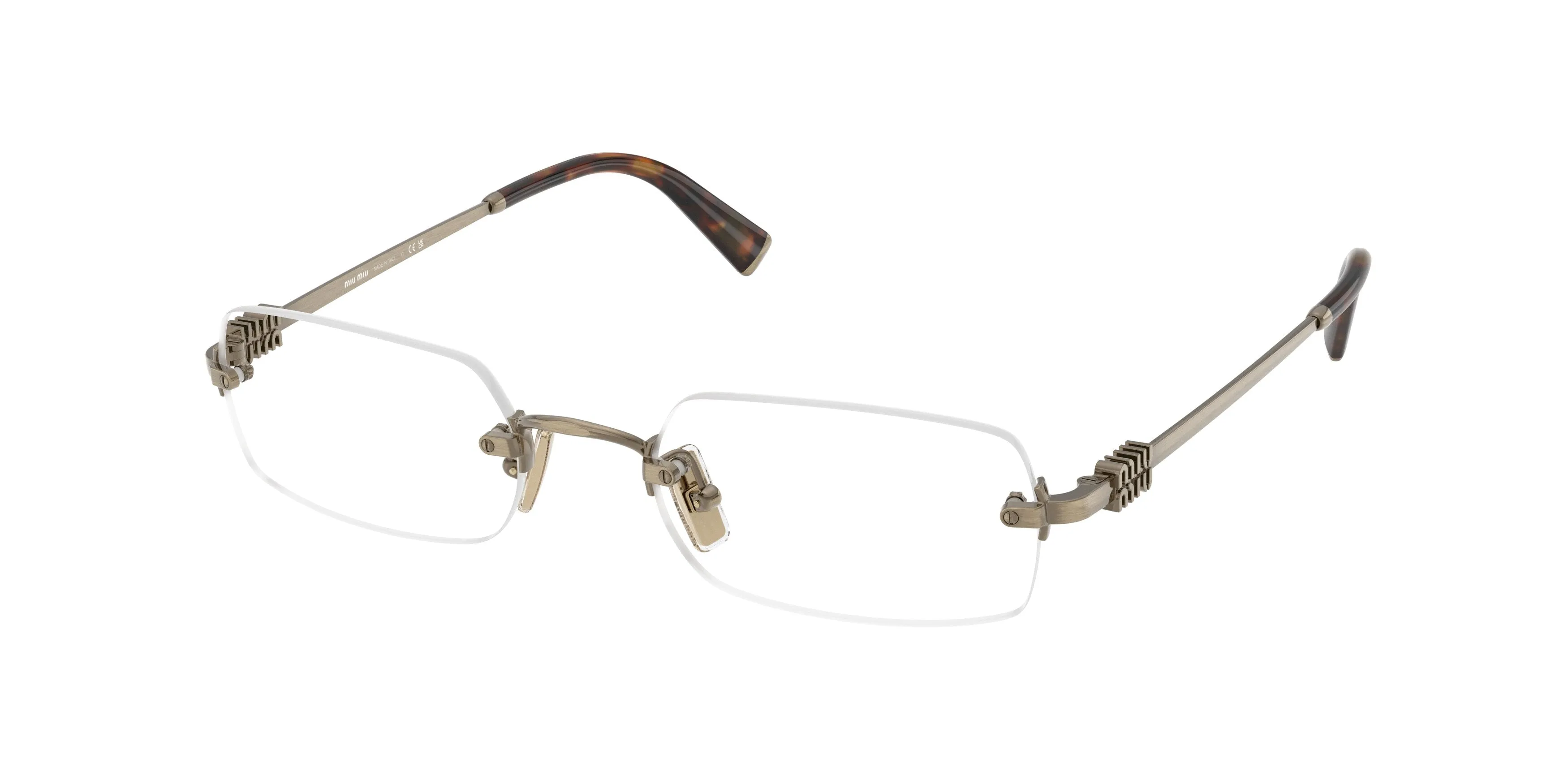 Miu Miu MU 50YV 26C1O1 Montature da vista Metallo Oro Trasparente Squadrata Normale - immagine 1