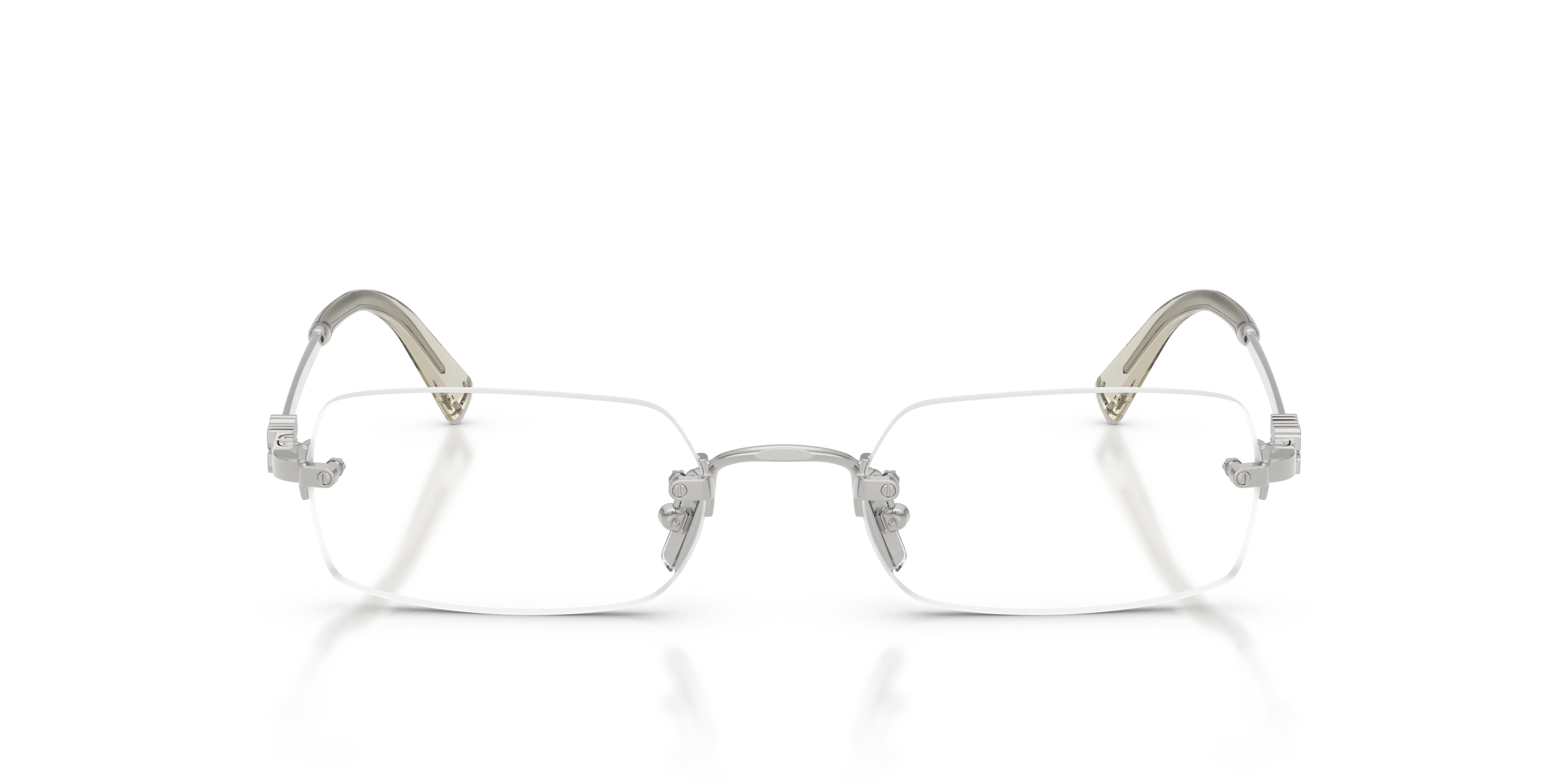 Miu Miu MU 50YV 1BC1O1 Montature da vista Metallo Argento Trasparente Squadrata Normale - immagine 3