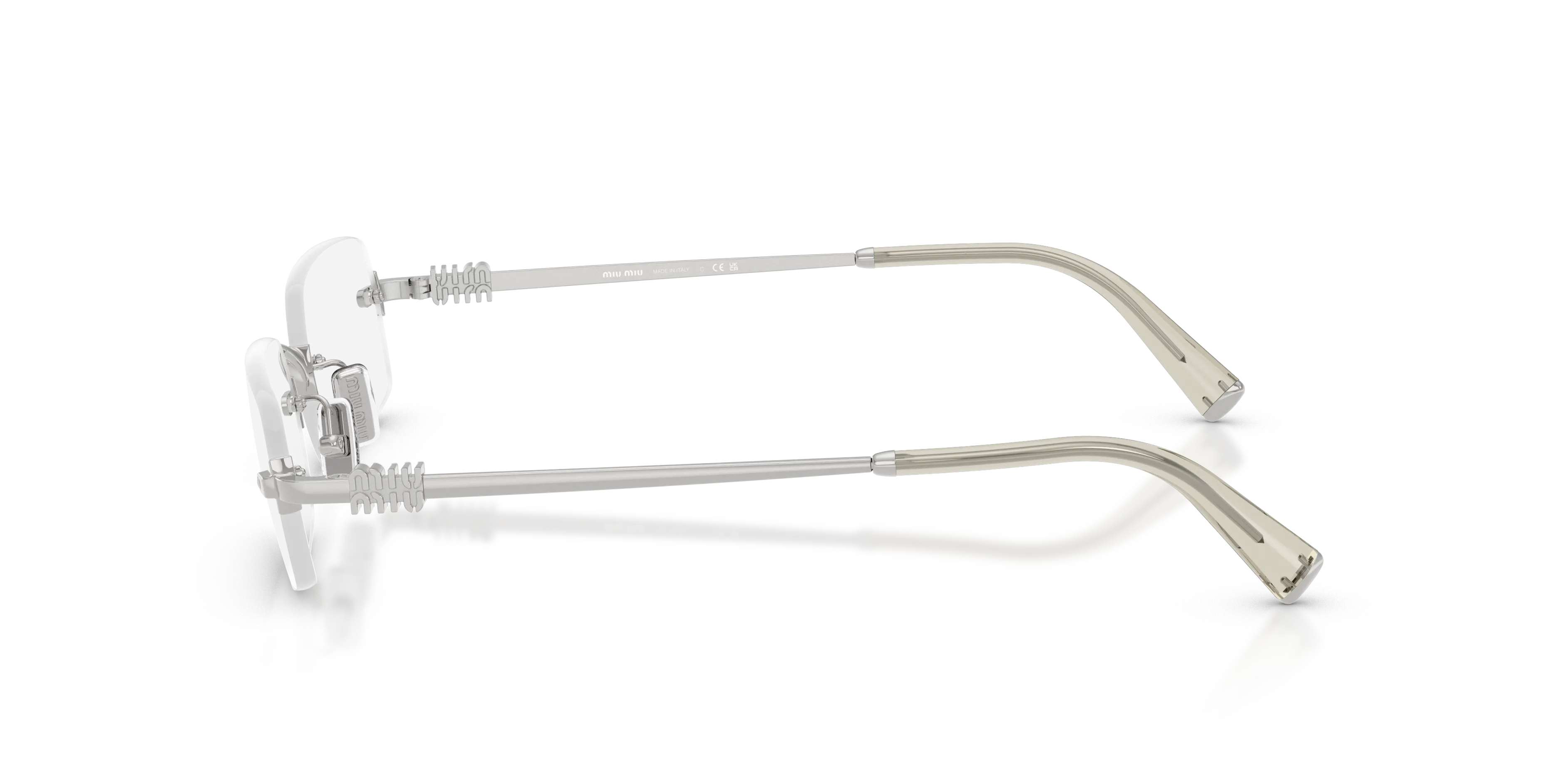 Miu Miu MU 50YV 1BC1O1 Montature da vista Metallo Argento Trasparente Squadrata Normale - immagine 4
