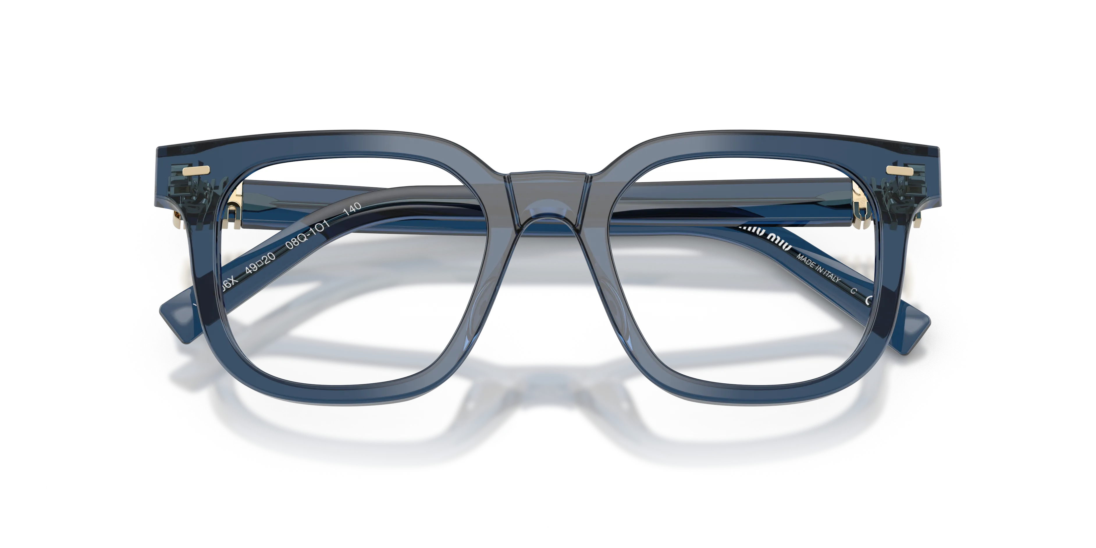 Miu Miu MU 06XV 08Q1O1 Montature da vista Acetato Blu Squadrata Normale - immagine 2