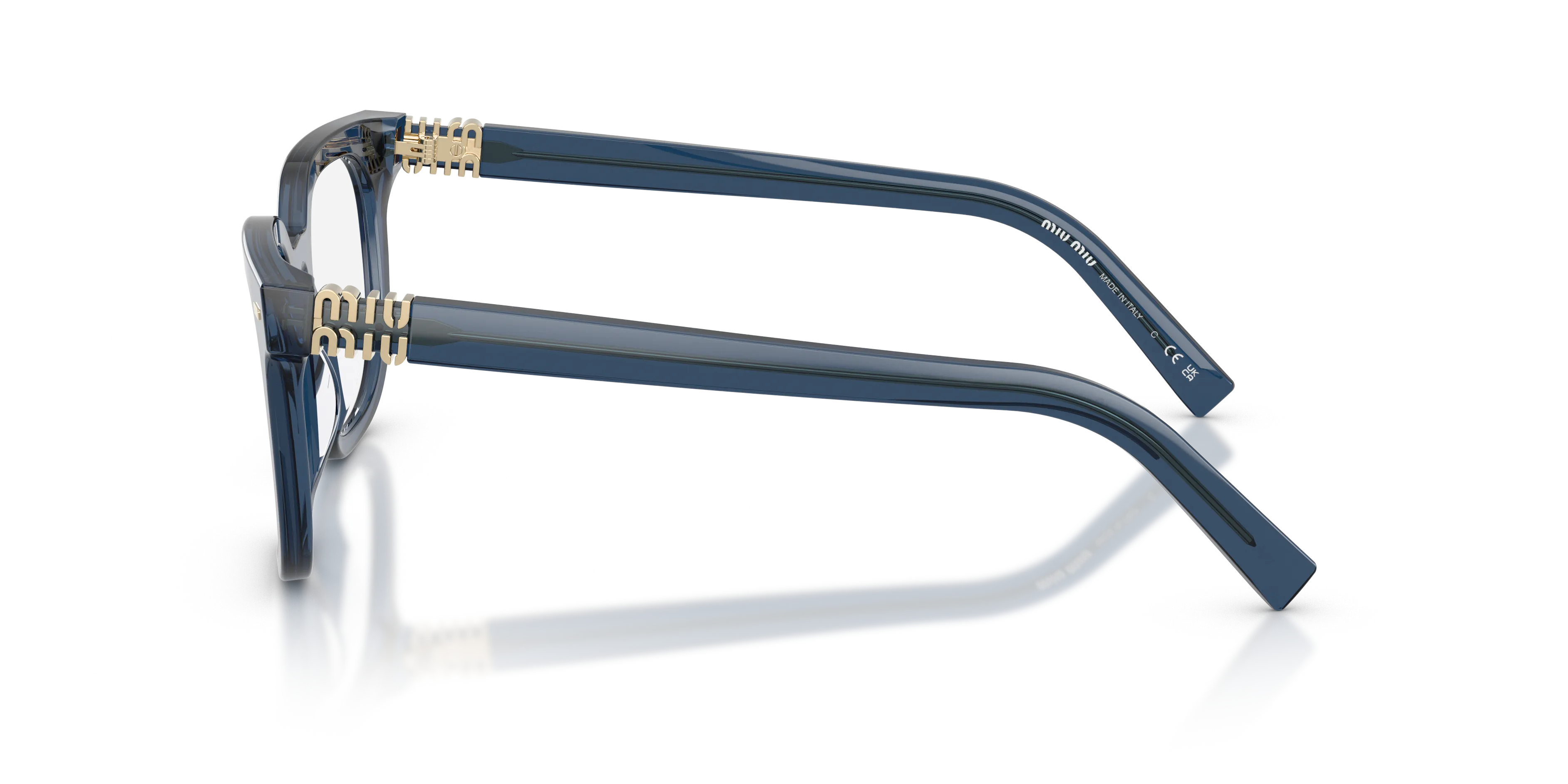 Miu Miu MU 06XV 08Q1O1 Montature da vista Acetato Blu Squadrata Normale - immagine 4