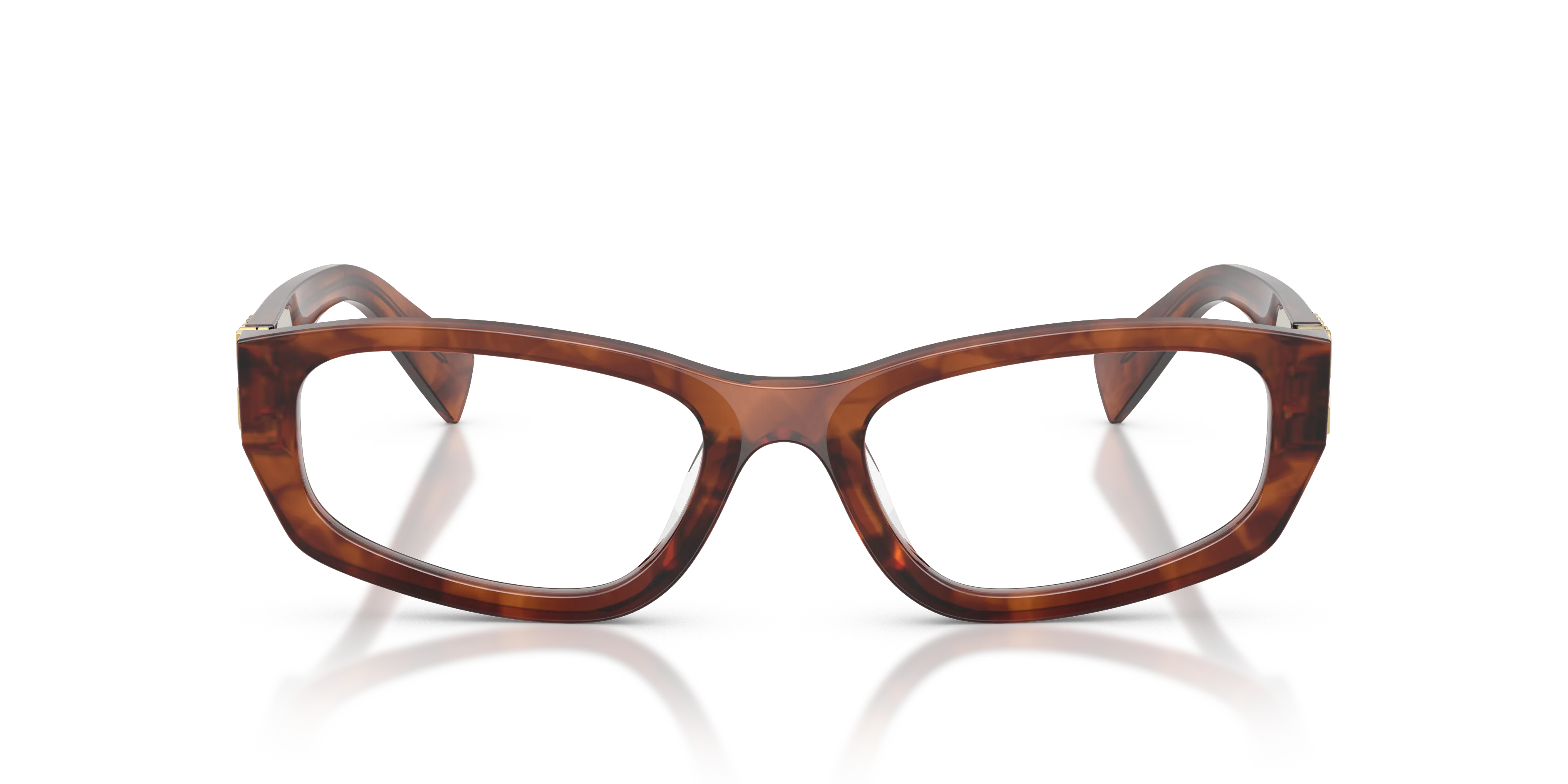 Miu Miu MU 04YV 26E1O1 Montature da vista Acetato Marrone Geometrica Normale - immagine 3