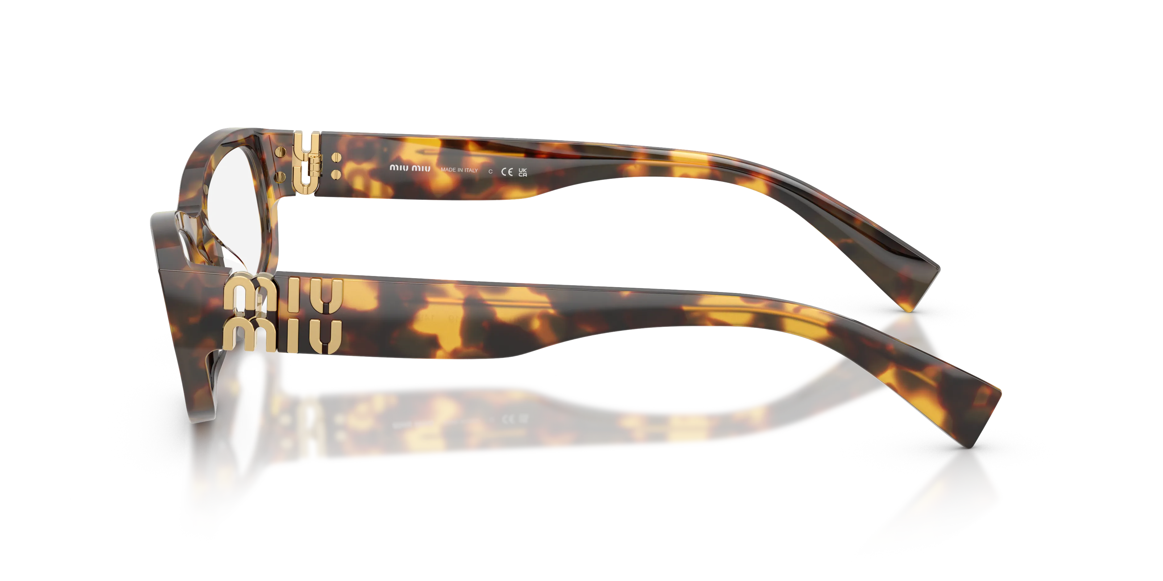Miu Miu MU 04YV 14L1O1 Montature da vista Acetato Tartaruga Geometrica Normale - immagine 4
