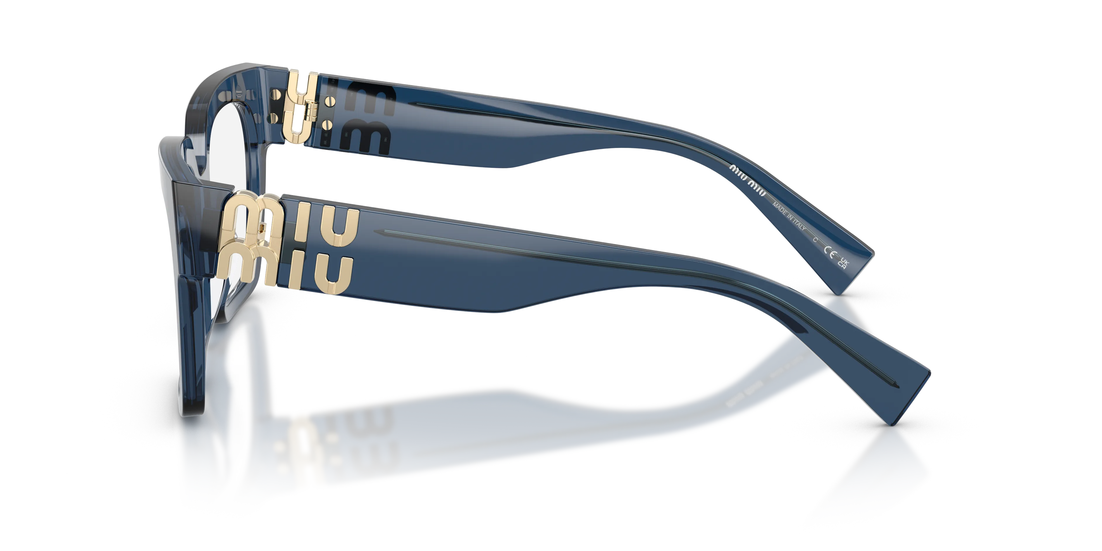 Miu Miu MU 04UV 08Q1O1 Montature da vista Acetato Blu Squadrata Normale - immagine 4