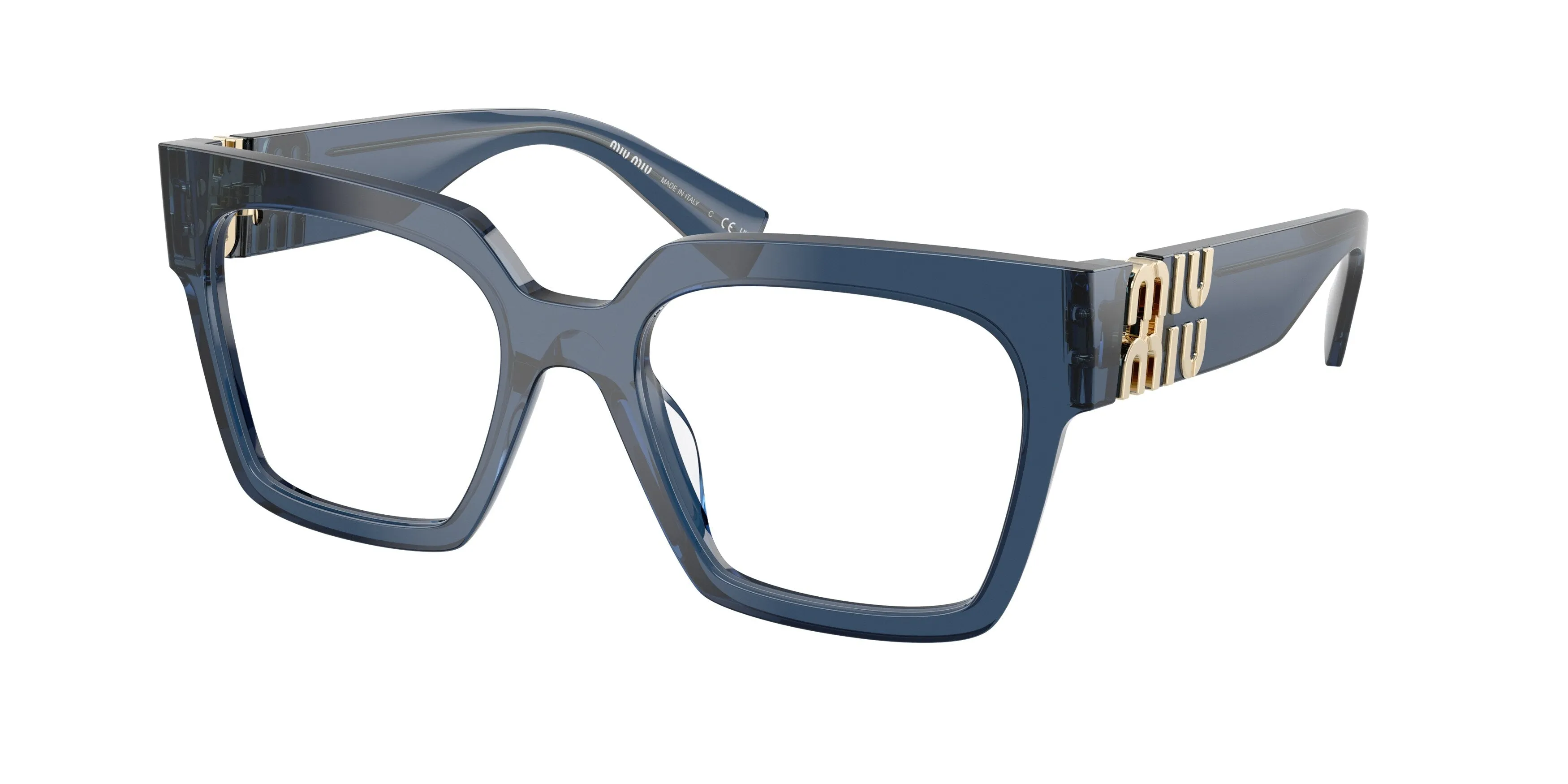 Miu Miu MU 04UV 08Q1O1 Montature da vista Acetato Blu Squadrata Normale - immagine 1