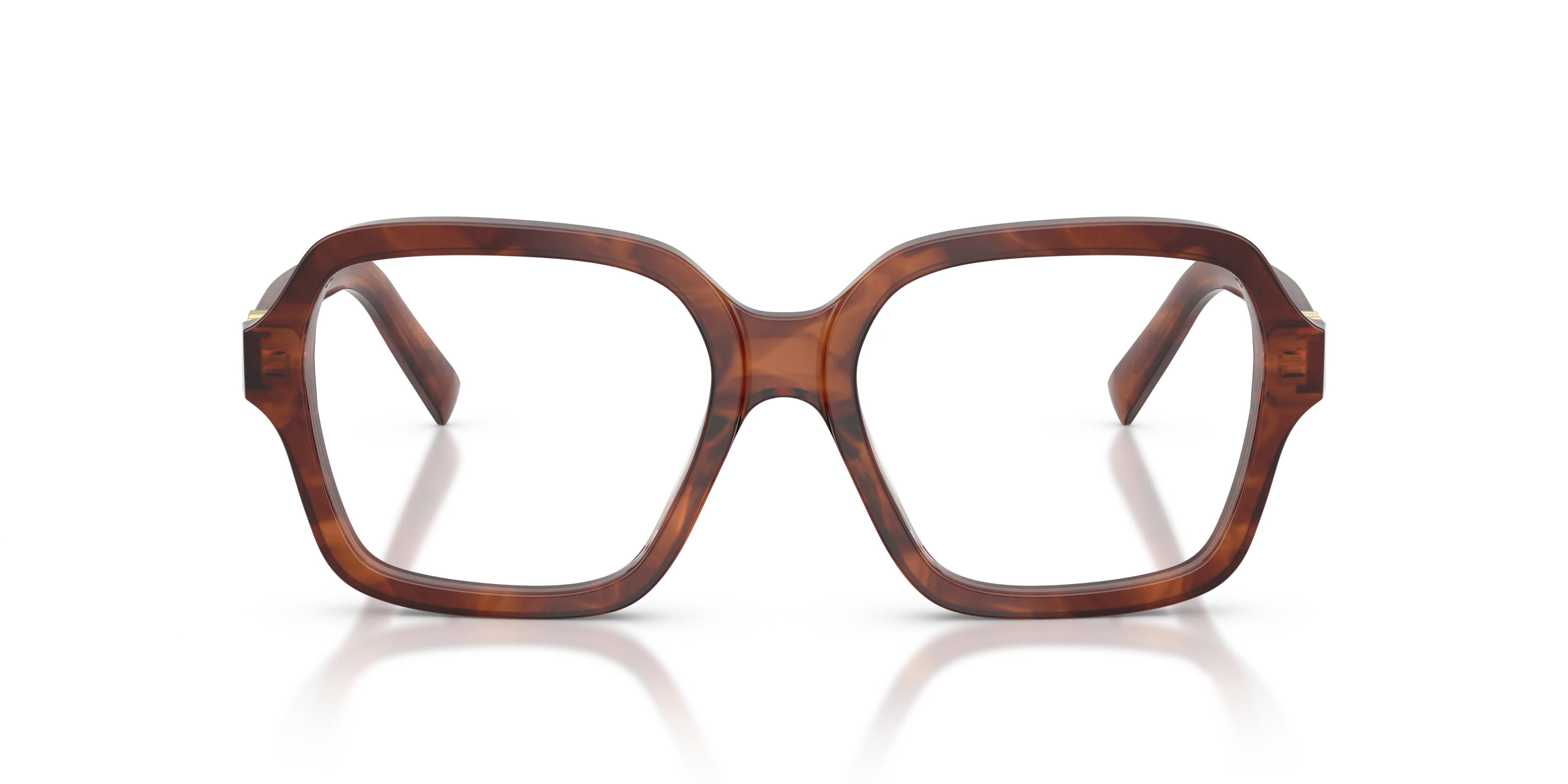 Miu Miu MU 03YV 26E1O1 Montature da vista Acetato Marrone Squadrata Normale - immagine 3