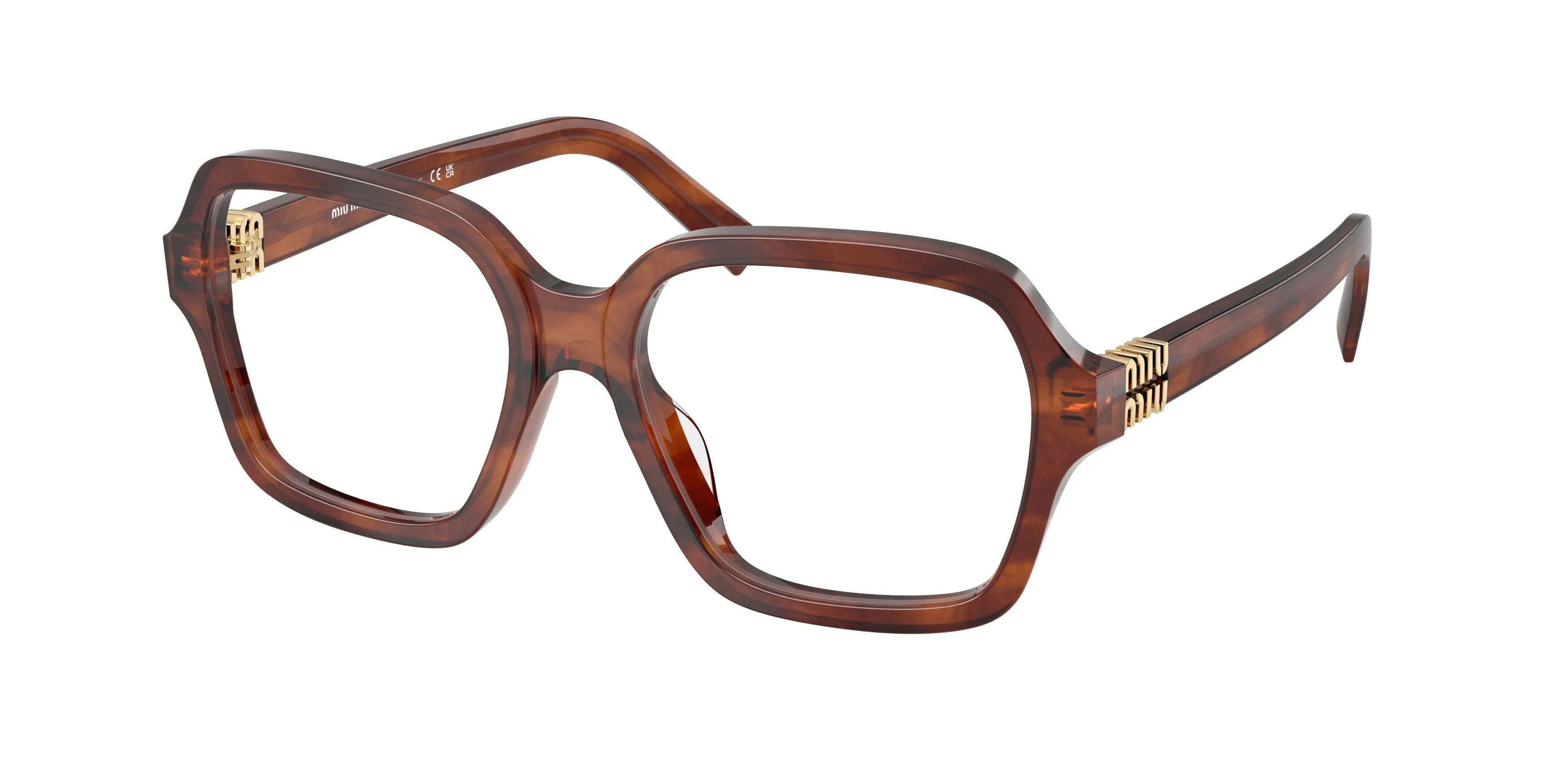 Miu Miu MU 03YV 26E1O1 Montature da vista Acetato Marrone Squadrata Normale - immagine 1