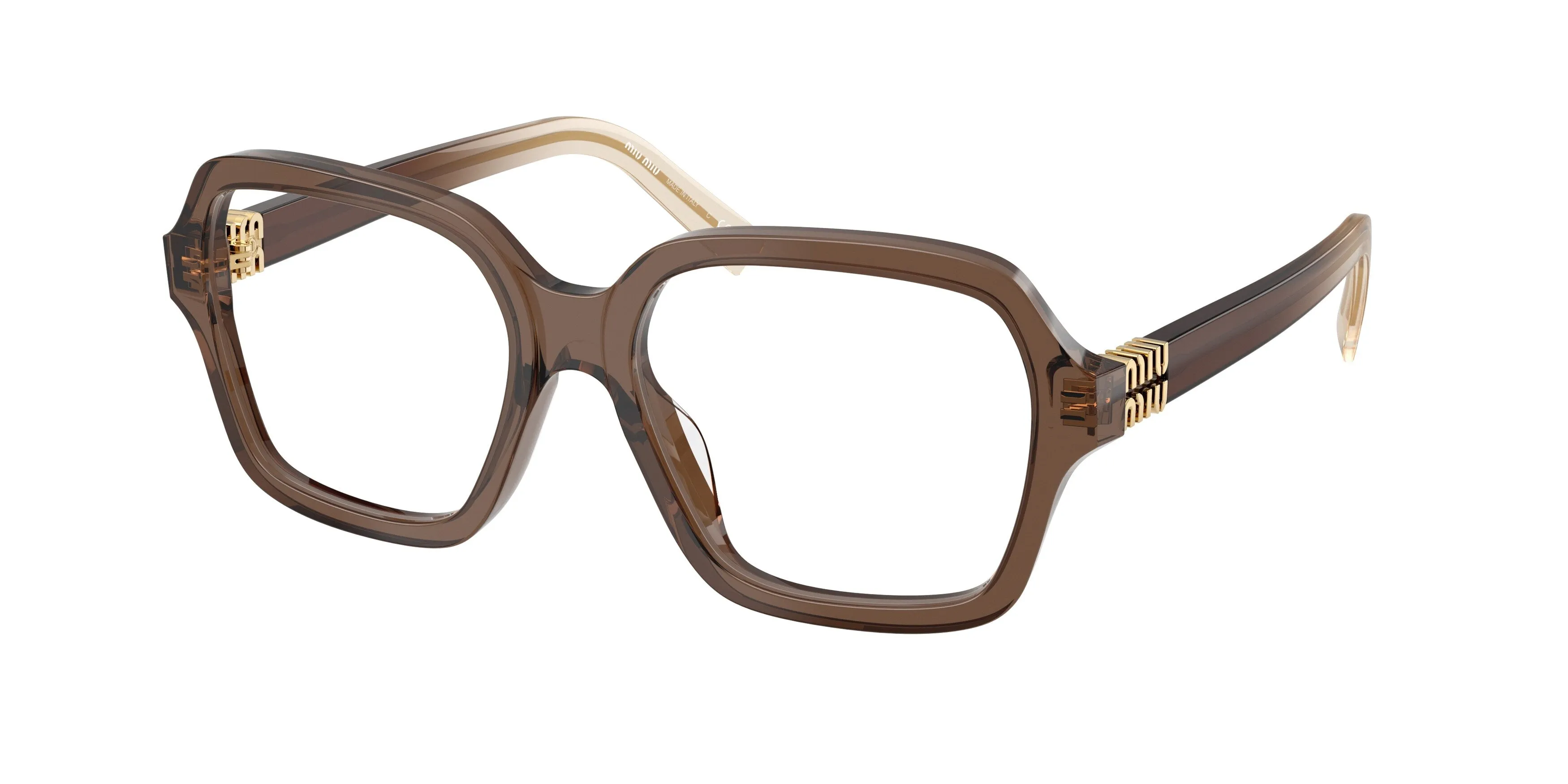 Miu Miu MU 03YV 23H1O1 Montature da vista Acetato Marrone Squadrata Normale - immagine 1