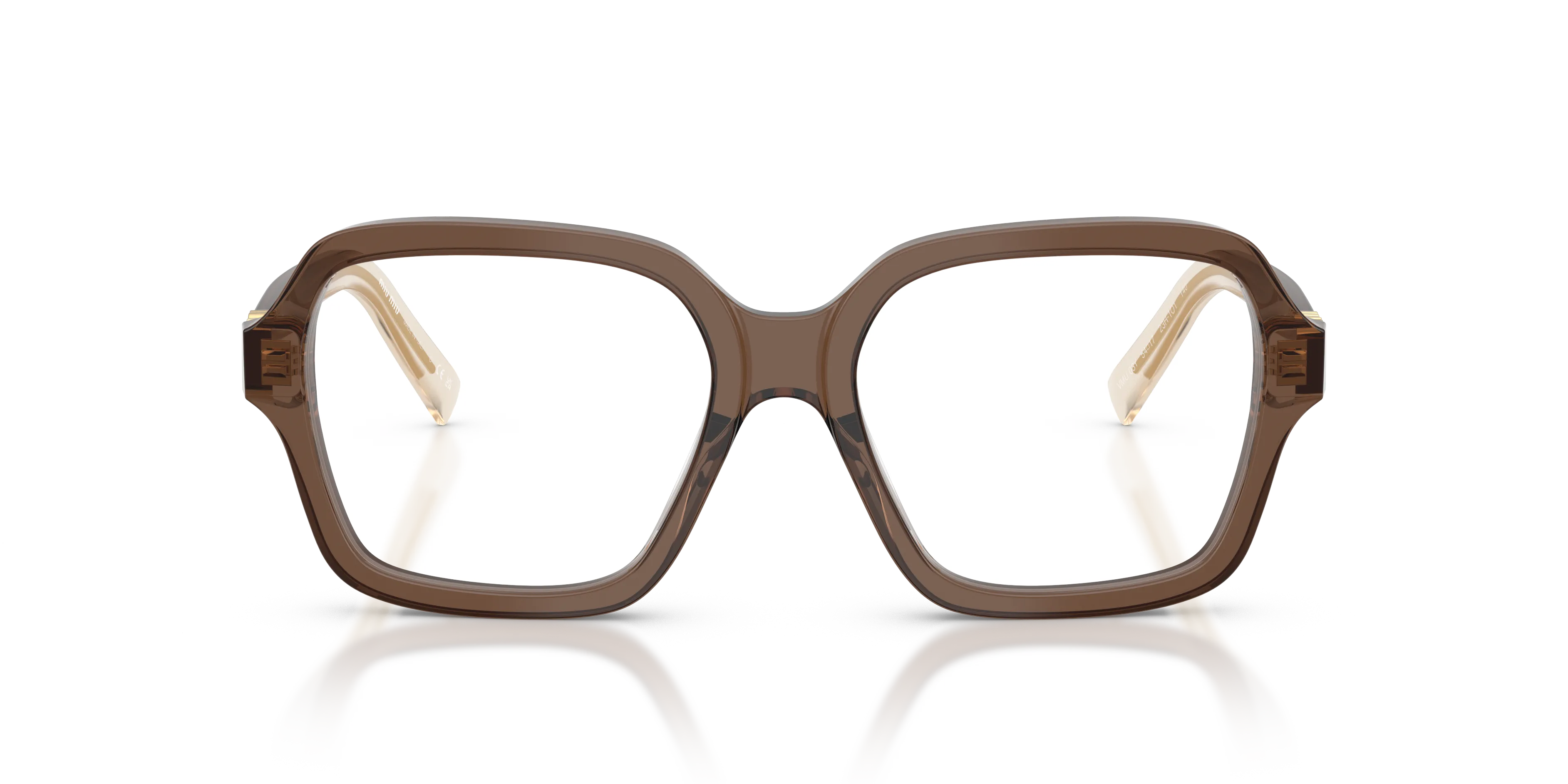 Miu Miu MU 03YV 23H1O1 Montature da vista Acetato Marrone Squadrata Normale - immagine 3