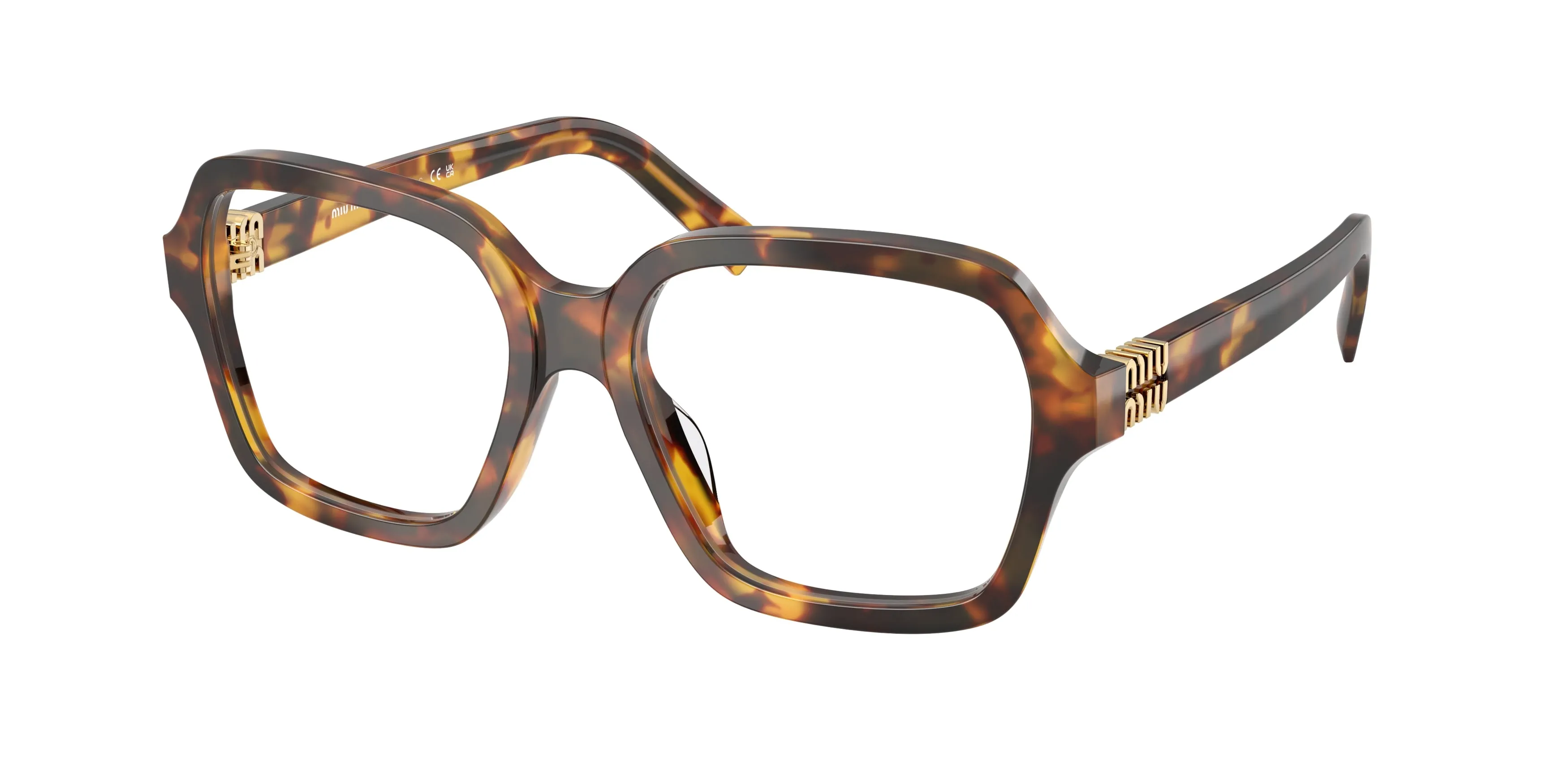 Miu Miu MU 03YV 14L1O1 Montature da vista Acetato Tartaruga Squadrata Normale - immagine 1