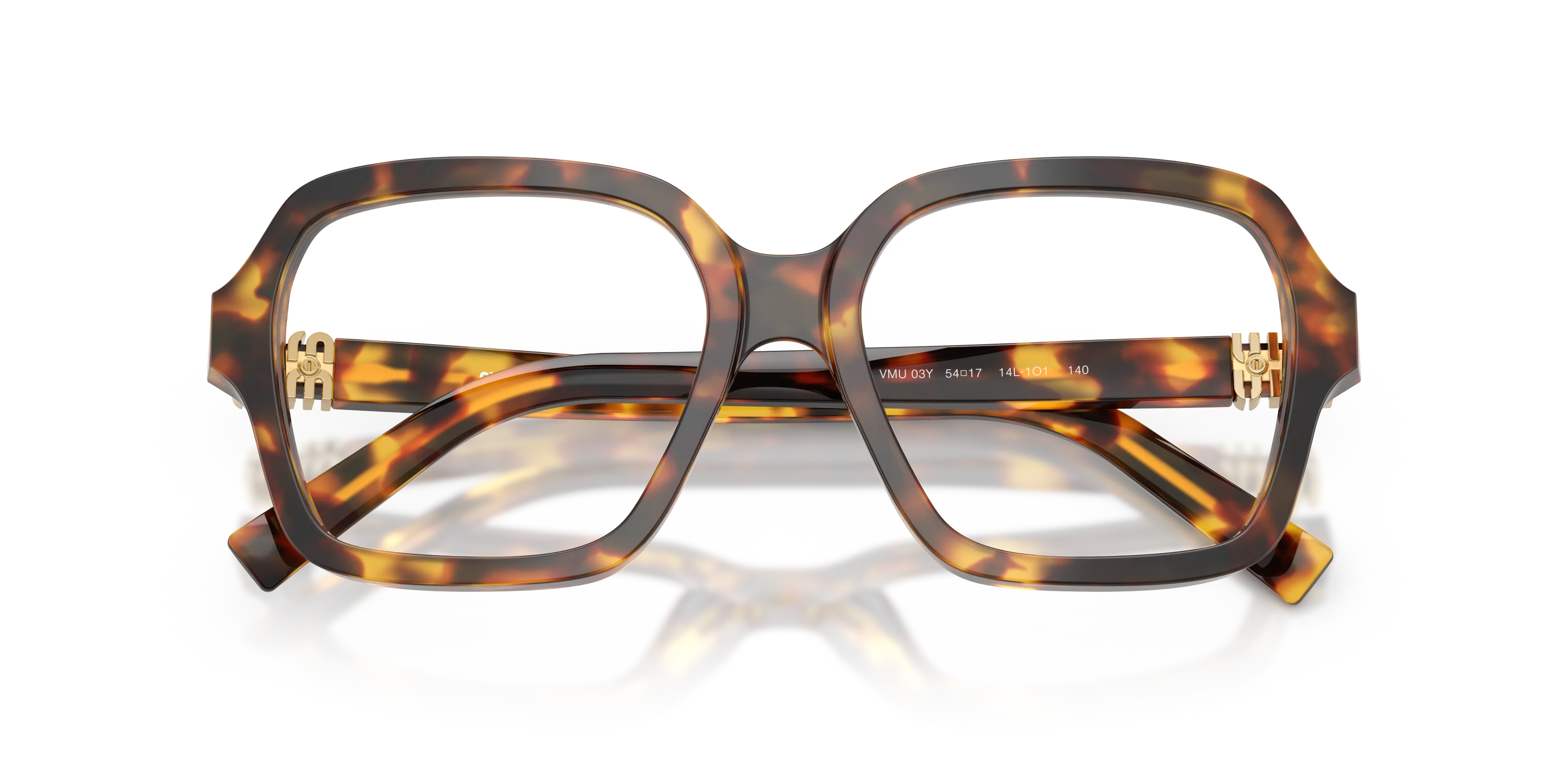 Miu Miu MU 03YV 14L1O1 Montature da vista Acetato Tartaruga Squadrata Normale - immagine 2