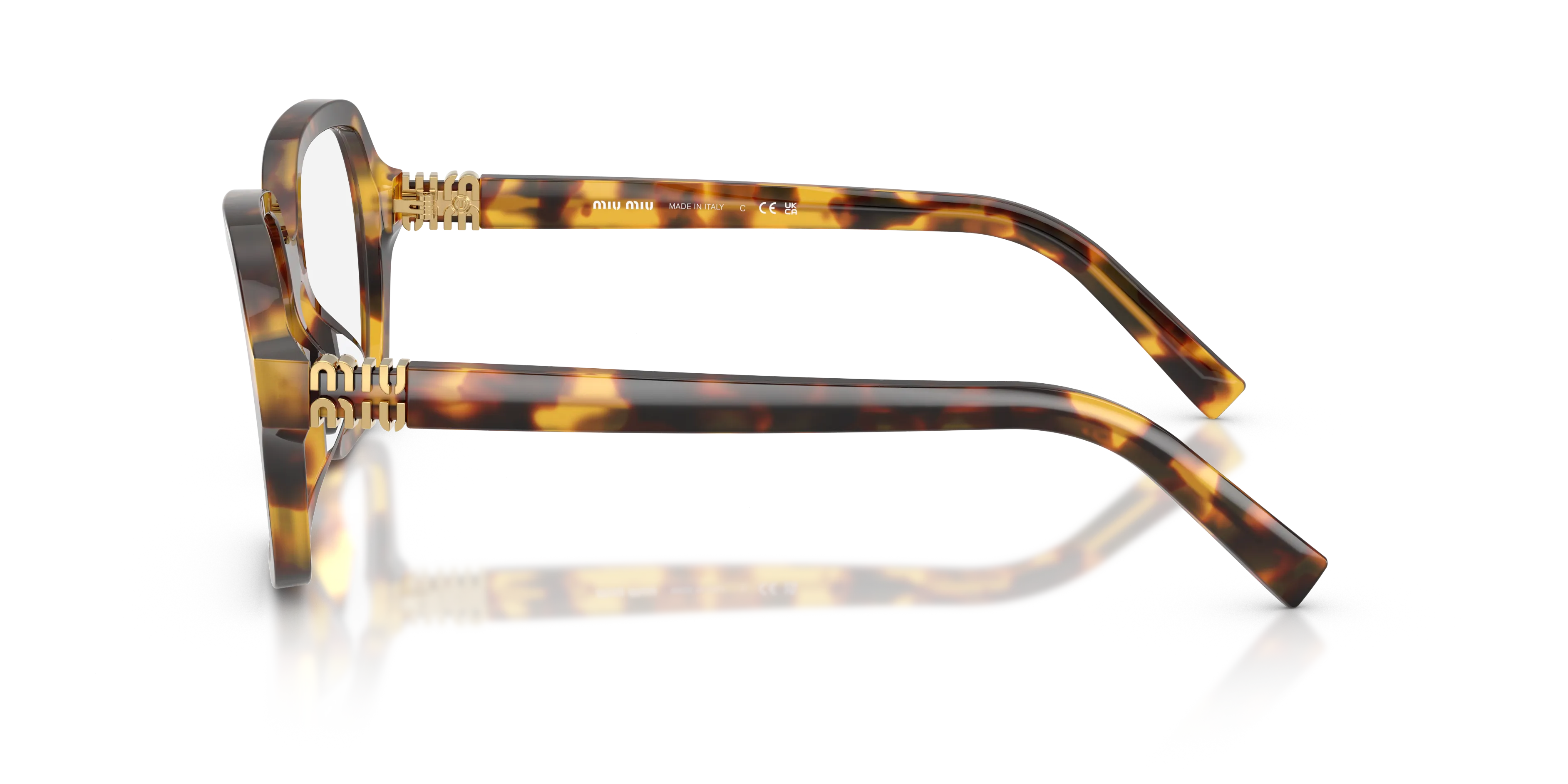 Miu Miu MU 03YV 14L1O1 Montature da vista Acetato Tartaruga Squadrata Normale - immagine 4
