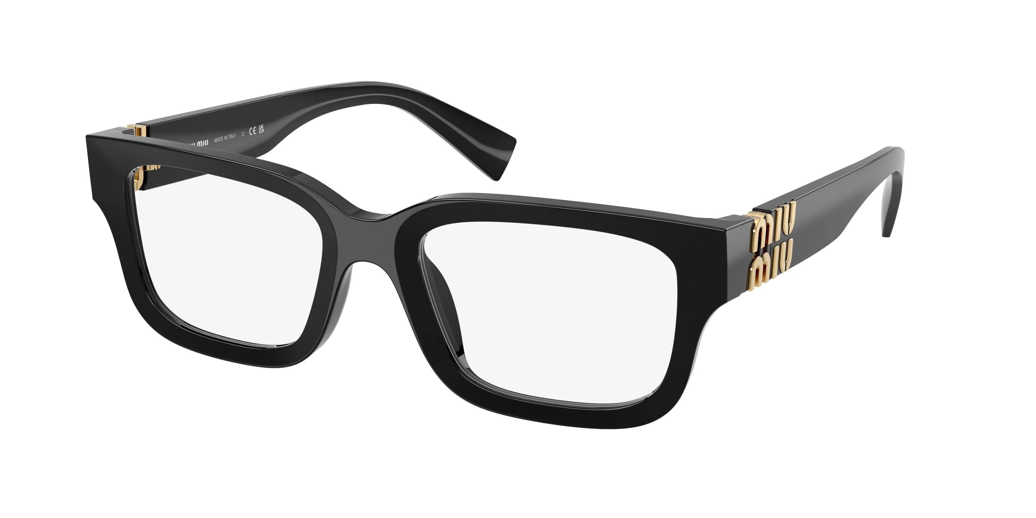 Miu Miu MU 02YV 16K1O1 Montature da vista Acetato Nero Squadrata Normale - immagine 1