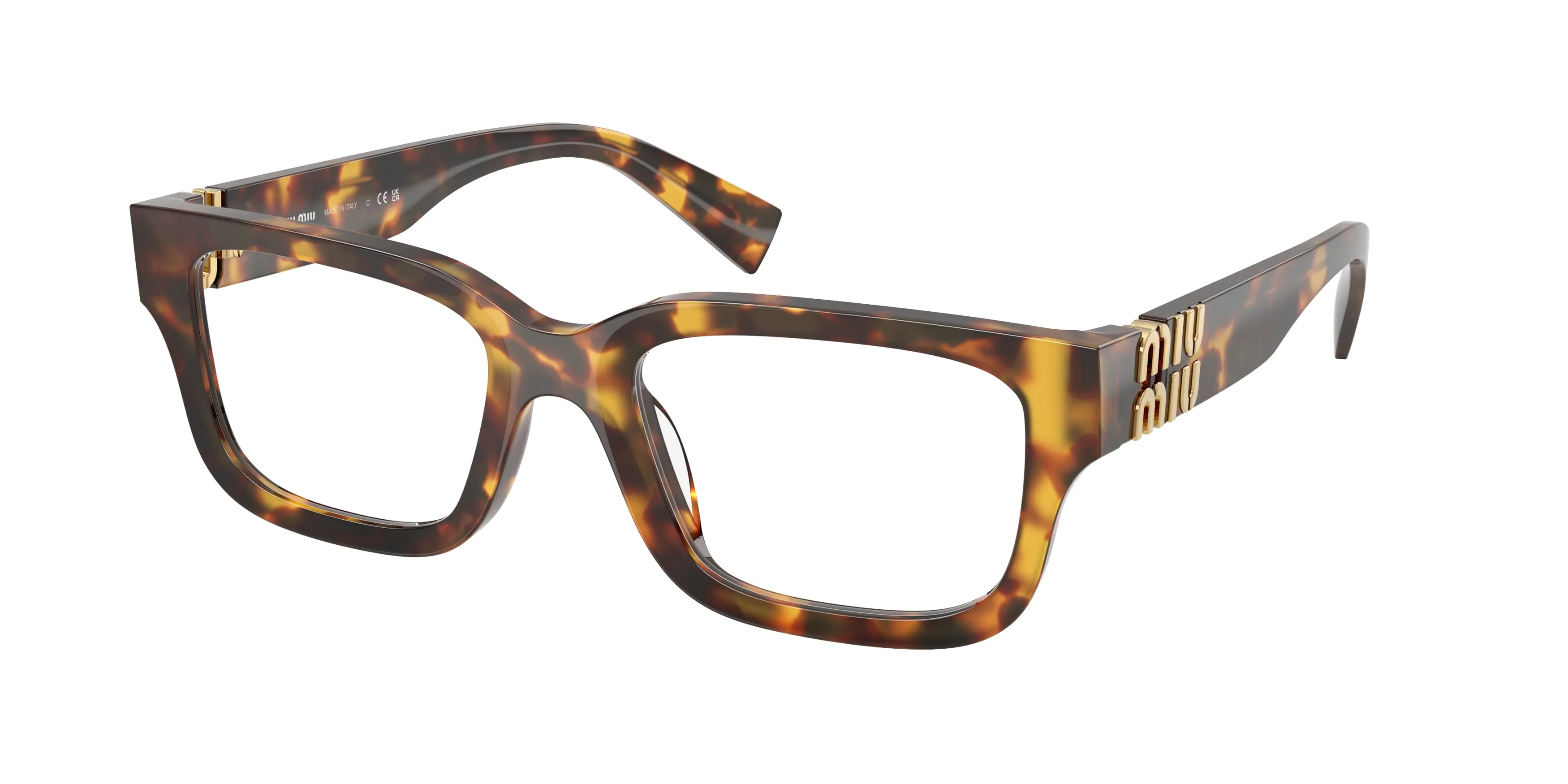 Miu Miu MU 02YV 14L1O1 Montature da vista Acetato Tartaruga Squadrata Normale - immagine 1